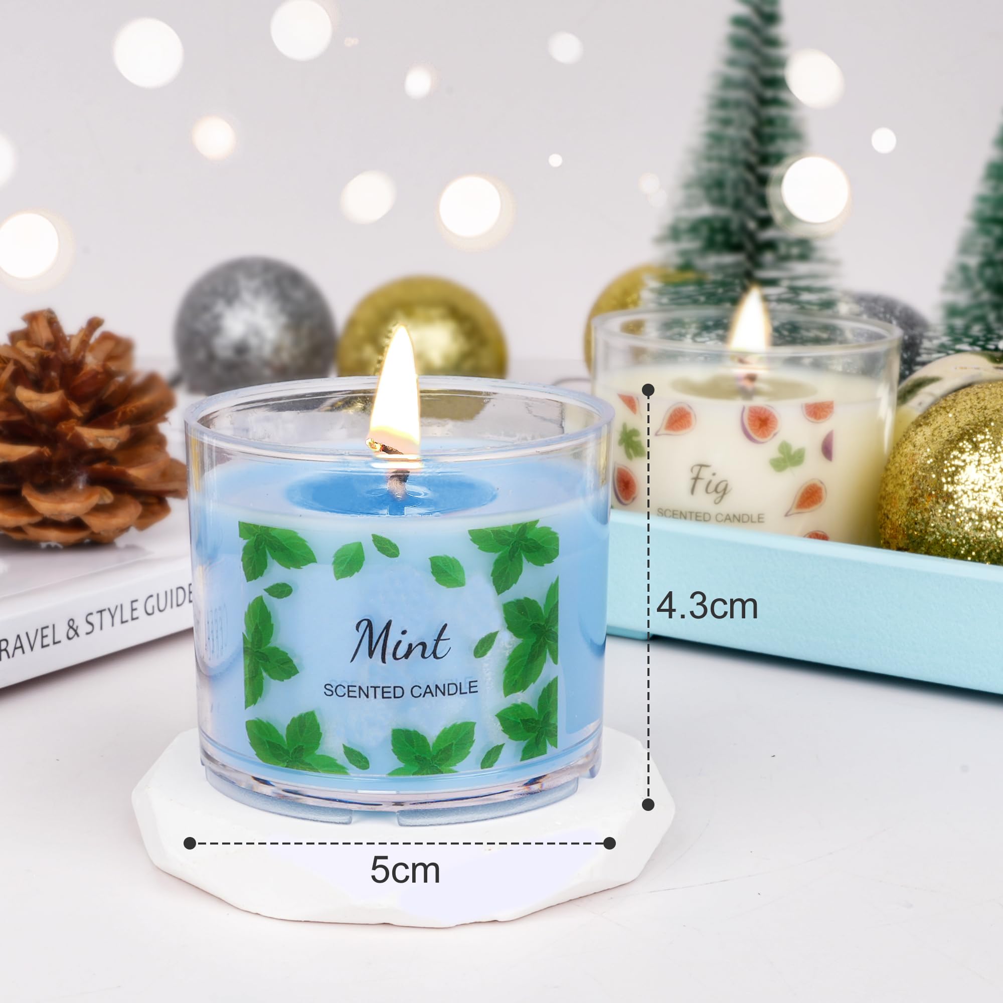 Duftkerzen-Geschenk-Set, 12 Stück, 70,9 g, natürliches Sojawachs, langlebig, tragbar, Reisedose, perfektes Kerzengeschenk-Set für Frauen, Geburtstage, Hochzeiten, Weihnachten, Yoga, Bad (12 Stück)