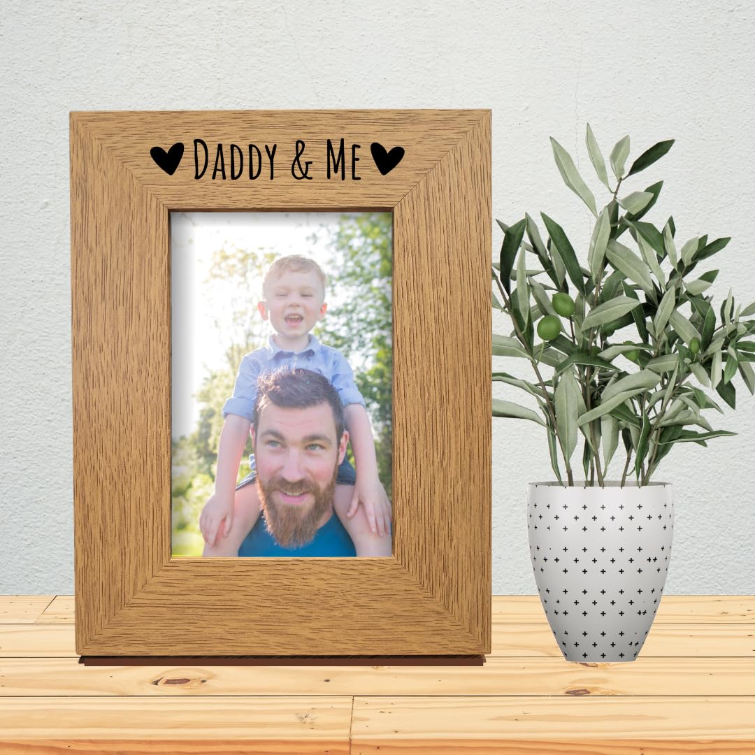 Second Ave Oak 6x4 Portrait Picture Photo Frame Daddy & Me Gift Birthday Father's Day Christmas