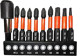 10Pcs Screwdriver Bit Set S2 Steel Allen Wrench Drill Bit Set Multiple - View #8