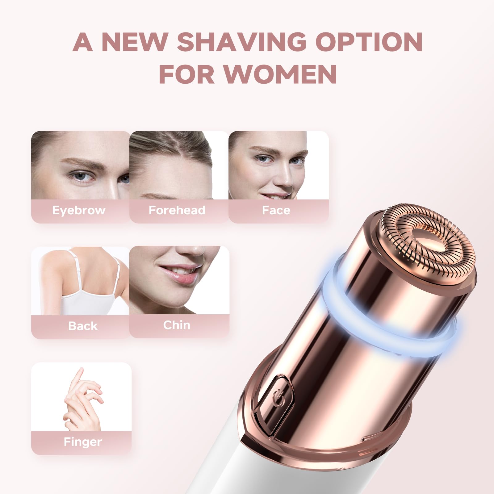 Gurelax Hair Removal Device, 2-in-1 Facial Hair Remover for Women (Luxury) Face Hair Remover for Women Chin Face - Image 2