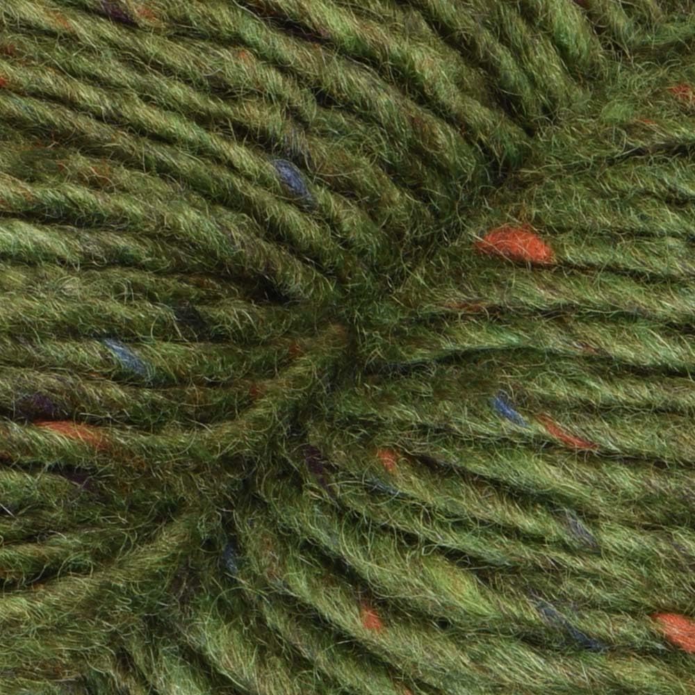Donegal Tweed Yarn - 100% Wool, Worsted Yarn - 183yds (167m)/ 3.53oz (100g) - Green Color - for Crochet and Knitting - Irish Wool Perfect for Sweaters, Vests, Afghans
