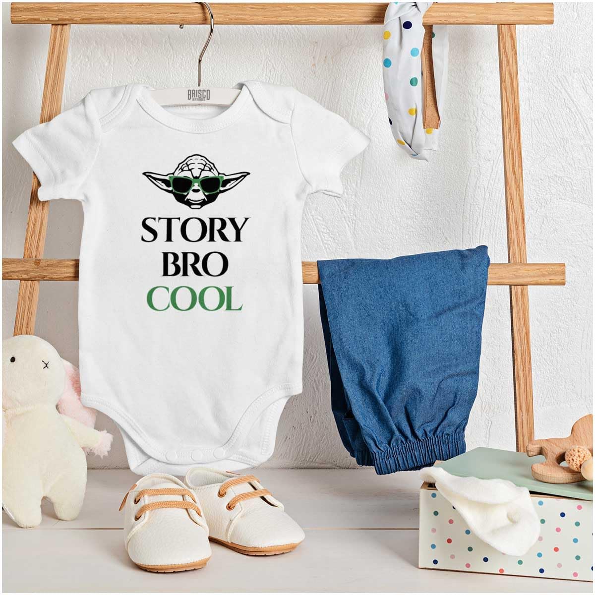 Brisco Brands Story Bro Master Space Alien Baby Romper Boys or Girls