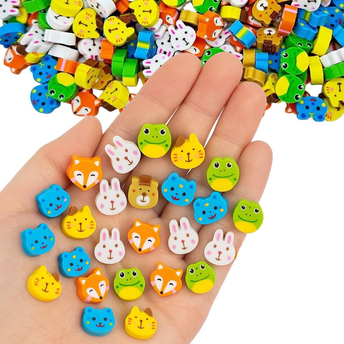 50 Pièces Gommes Animaux Mignons Effacer Crayons Dessin Animé Cadeaux Enfants