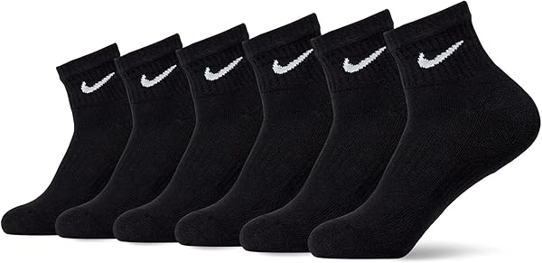 Nike Unisex Adult Everyday Cushioned Training Ankle Socks (6-Pack) | Mens and Womens
