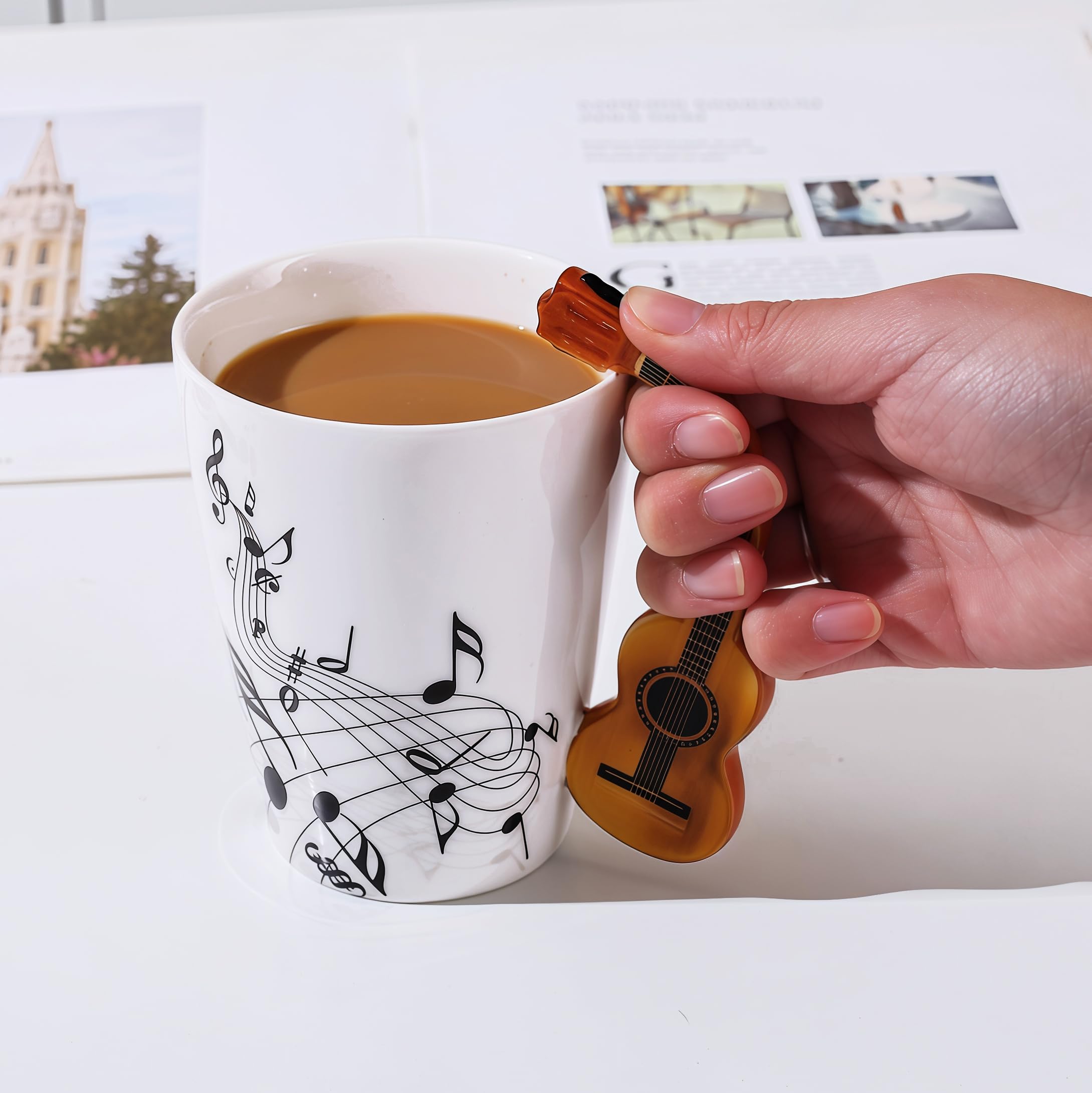 Novità Chitarra Tazza in Ceramica Personalità Musica Nota Tazza di Caffè Tazza di Tè Bottiglia di Acqua Regalo Unico Casa