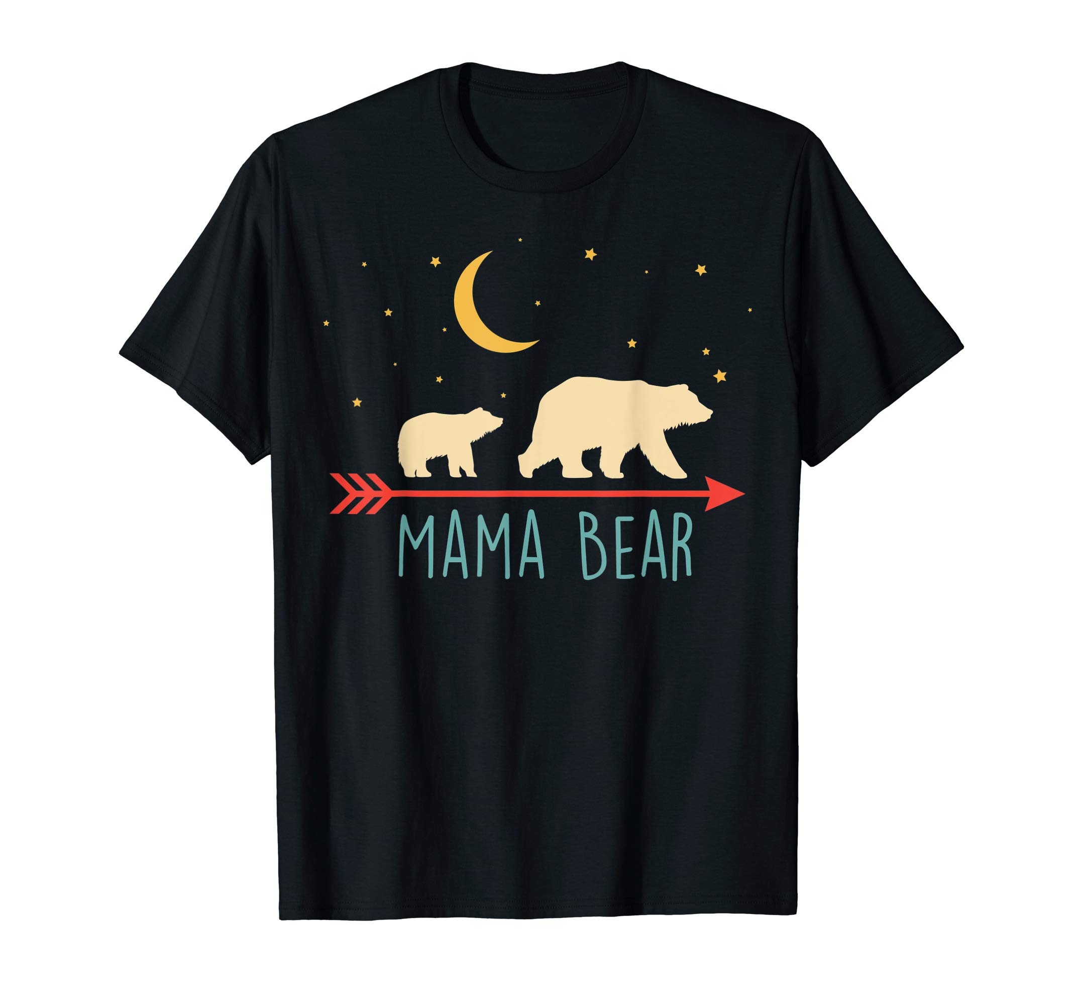 Zum2 Mama Bear GiftsMama Bear with Cub Moon Stars Mama Bear T-ShirtOEKO-TEX STANDARD 100