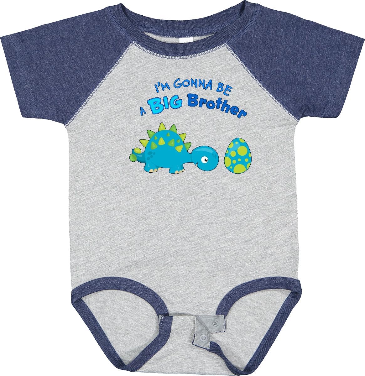 inktastic Happy Dinosaur Future Big Brother Baby Bodysuit