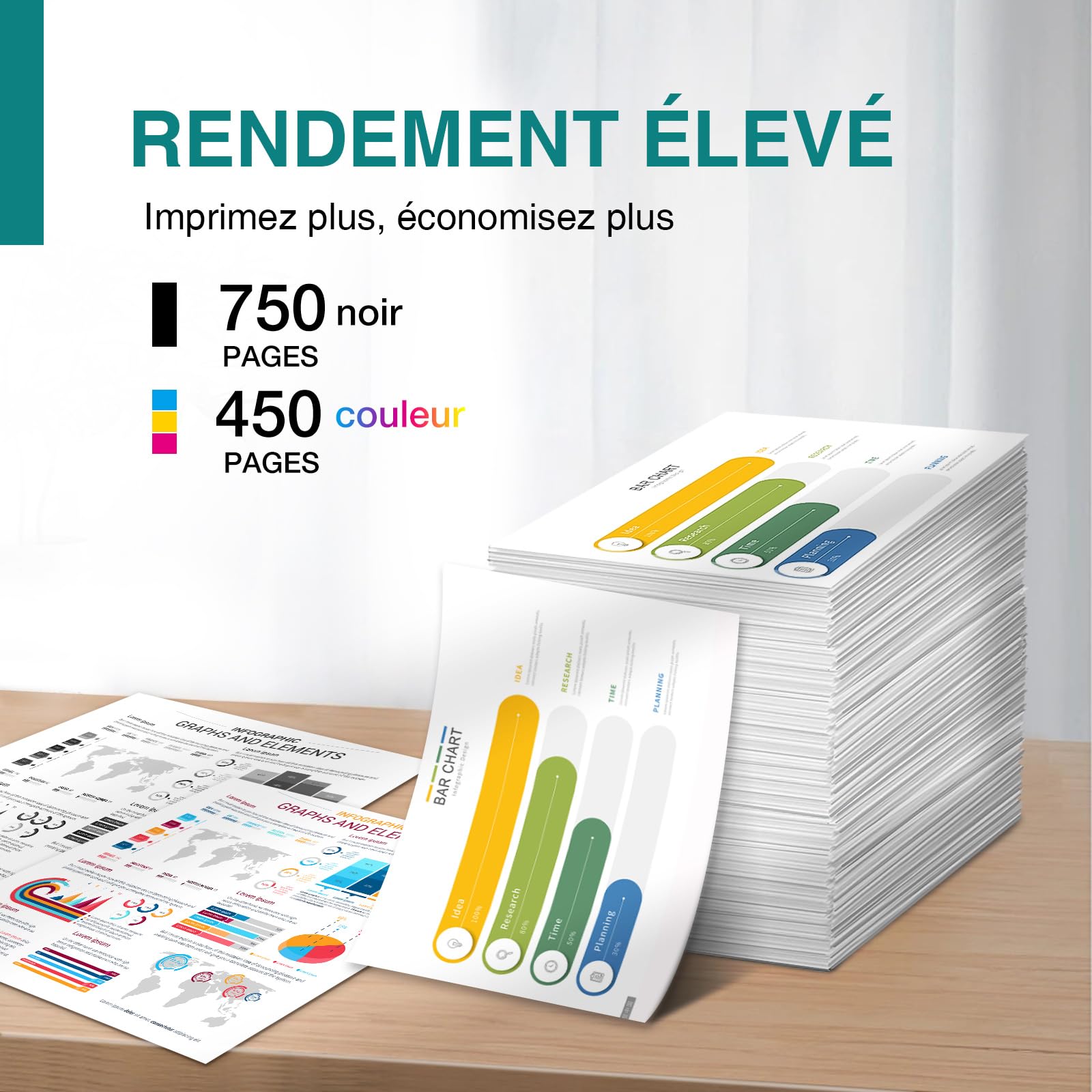 GILIMEDIA 304 XL pour HP 304XL 304 Cartouche d'encre Compatible pour HP deskjet 2620 2622 2630 2632 2633 3700 3720 3730 3750 3760 3762 Envy 5030 5010 5032 5020 (1 Noir, 1 Couleur) - 4