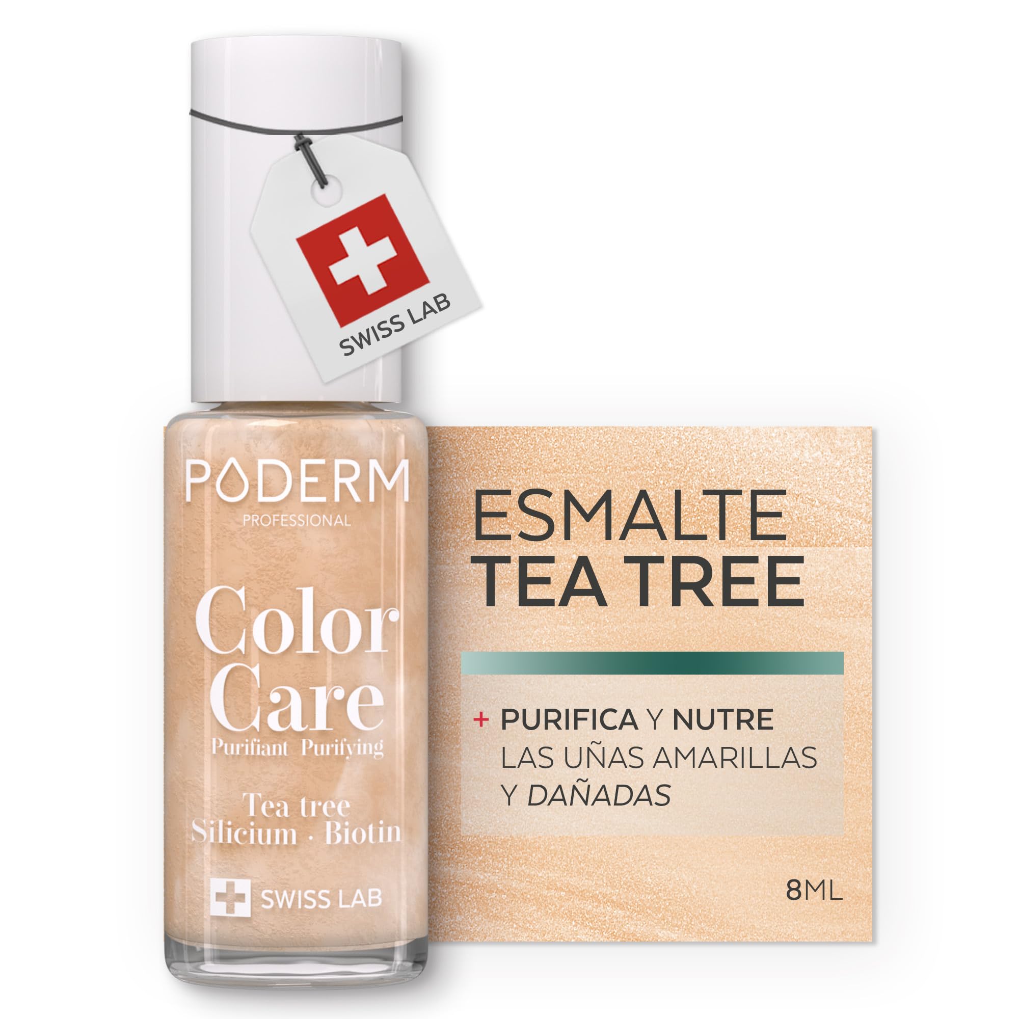 Poderm Esmalte Antimicótico para Uñas - Rojo Negro – 8 ml | Antifúngico con Tea Tree, Silicio y Biotina | Fortalece, Repara y Cubre las Uñas Amarillas y Dañadas | Creado por una Podóloga en Suiza — view 21