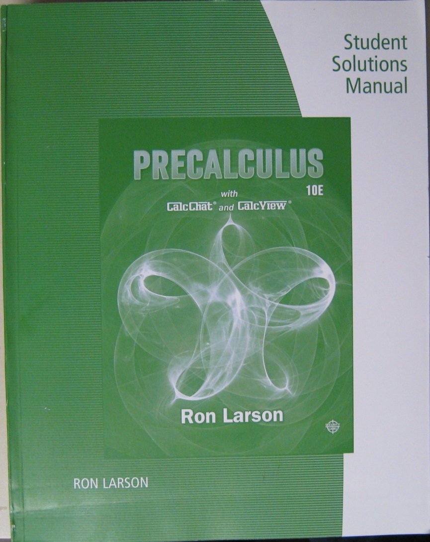Study Guide with Student Solutions Manual for Larson's Precalculus, 10th