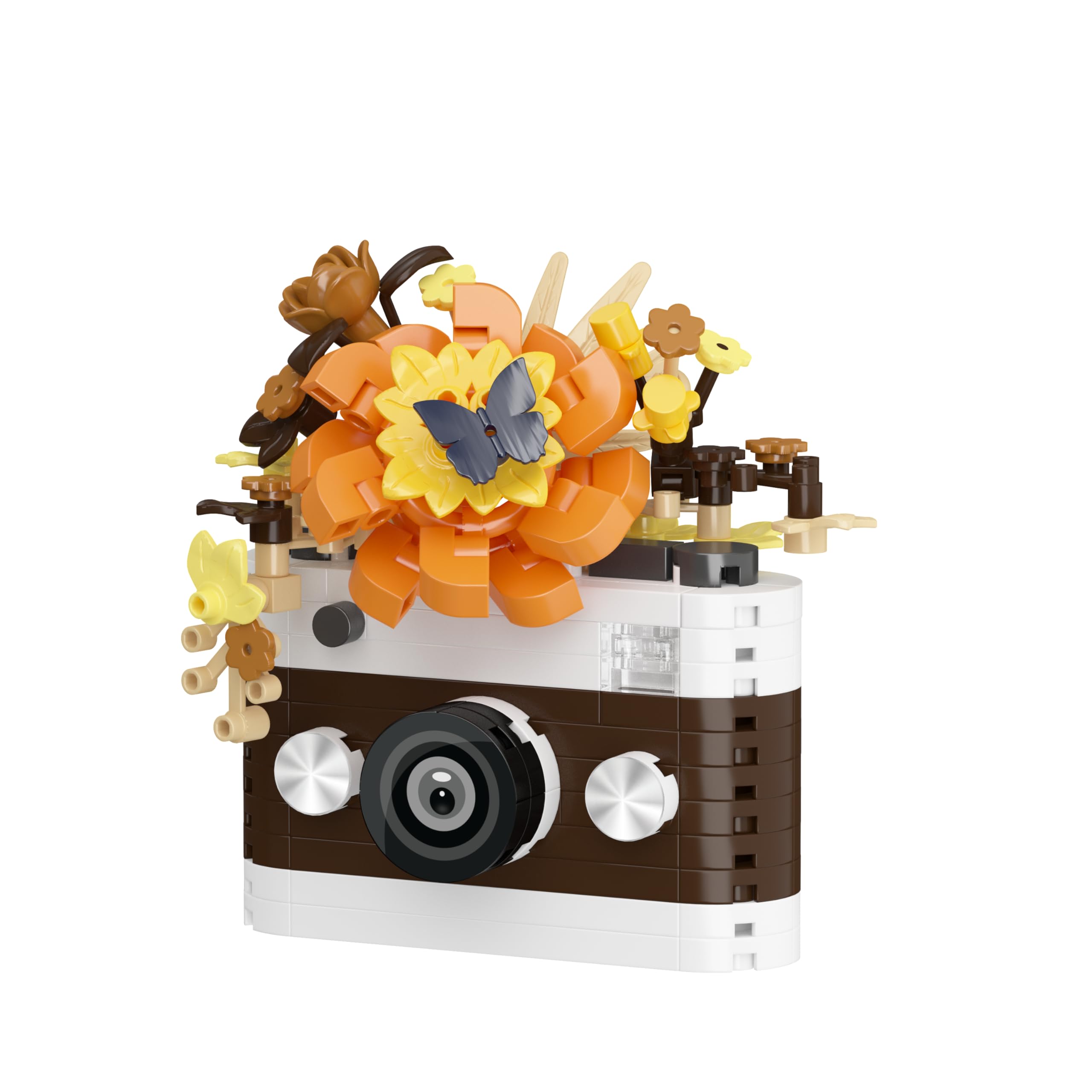 ミニフラワードーム テディベア ハンドメイド   ミニチュア Amazon.com: Cosmos Cute Flower Camera Series Mini Building Toy