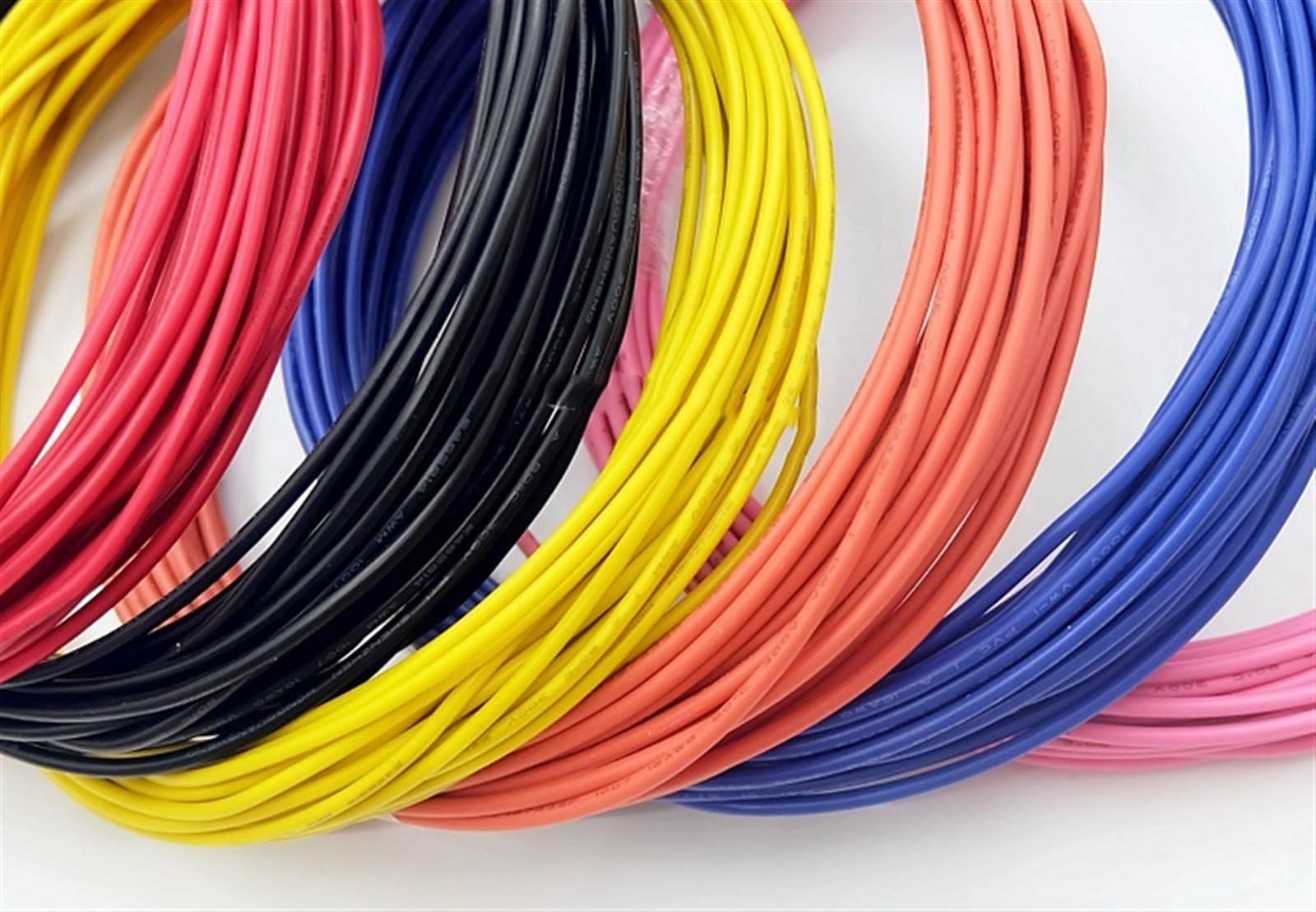 Cable, Cable de Cobre Flexible Trenzado, Cable electrónico UL1007 300 V, PVC, Calibre 14-30 AWG, Multicolor, Varios tamaños(Purple,5meter 16AWG)