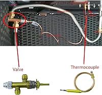 Vista 4 de MENSI Kit de válvula de control de seguridad de baja presión para chimenea de gas propano GLP, fogata, falla de llama, con ajuste