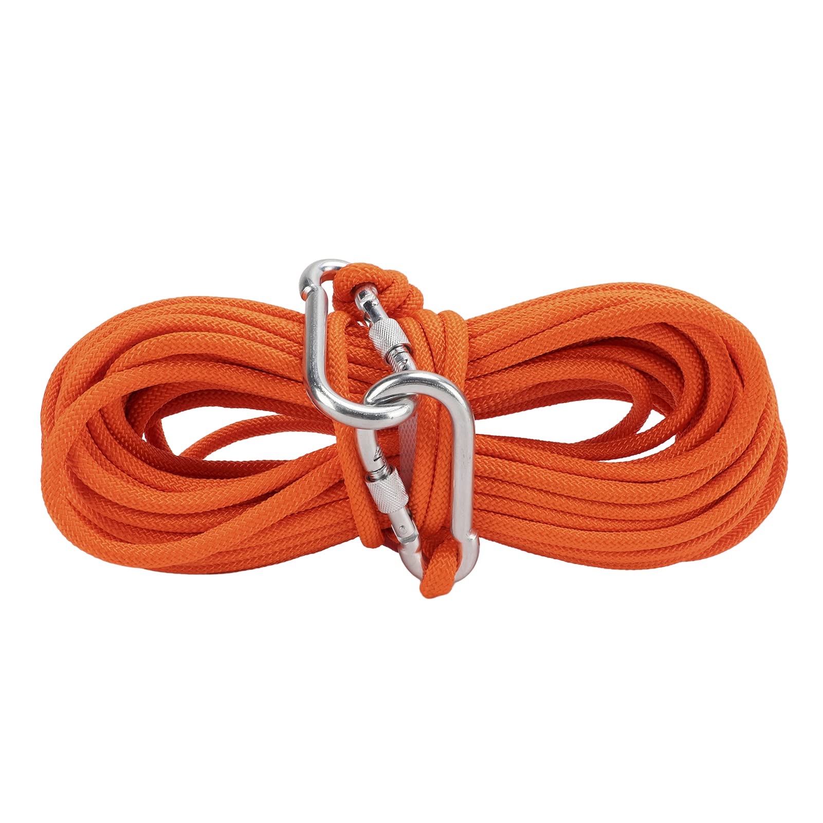 Akozon Kit de Cuerda de Escape de Emergencia de 49,2 Pies, Capacidad de Carga de 11 Nudos con Cinturón, Aluminio de Aviación y Acero Inoxidable para Rescate en Rappel de Supervivencia