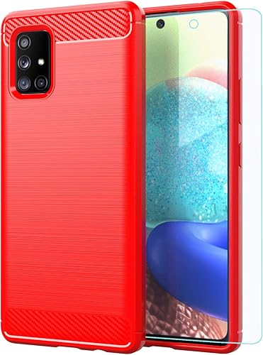 Miniatura 9 de MAIKEZI - Funda para Samsung A71 5G, funda para Galaxy A71 5G con protector de pantalla HD, M, TPU suave, delgada, a la moda, antideslizante, funda