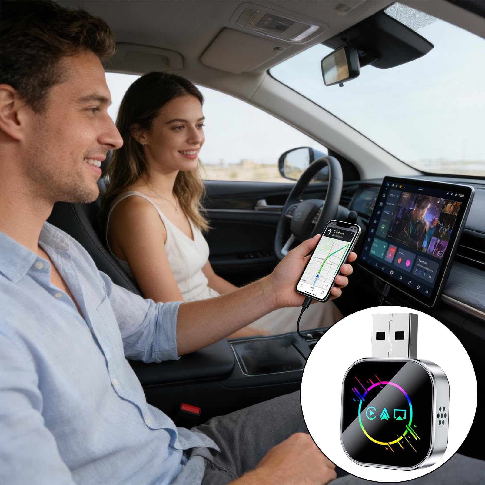 Generisch Adattatore wireless per auto, convertitore rapido per auto