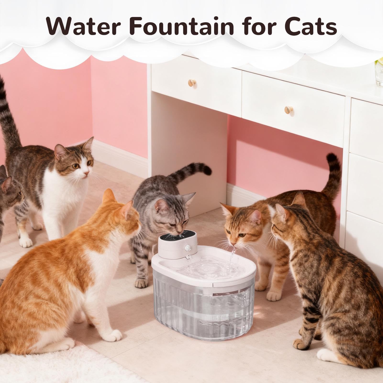 Fontana Per Animali Domestici Silenzioso, Automatico, Distributore, | Fontane Gatti Dispenser Animali Distributore D'Acqua Ricaricabile Silenzioso Automati