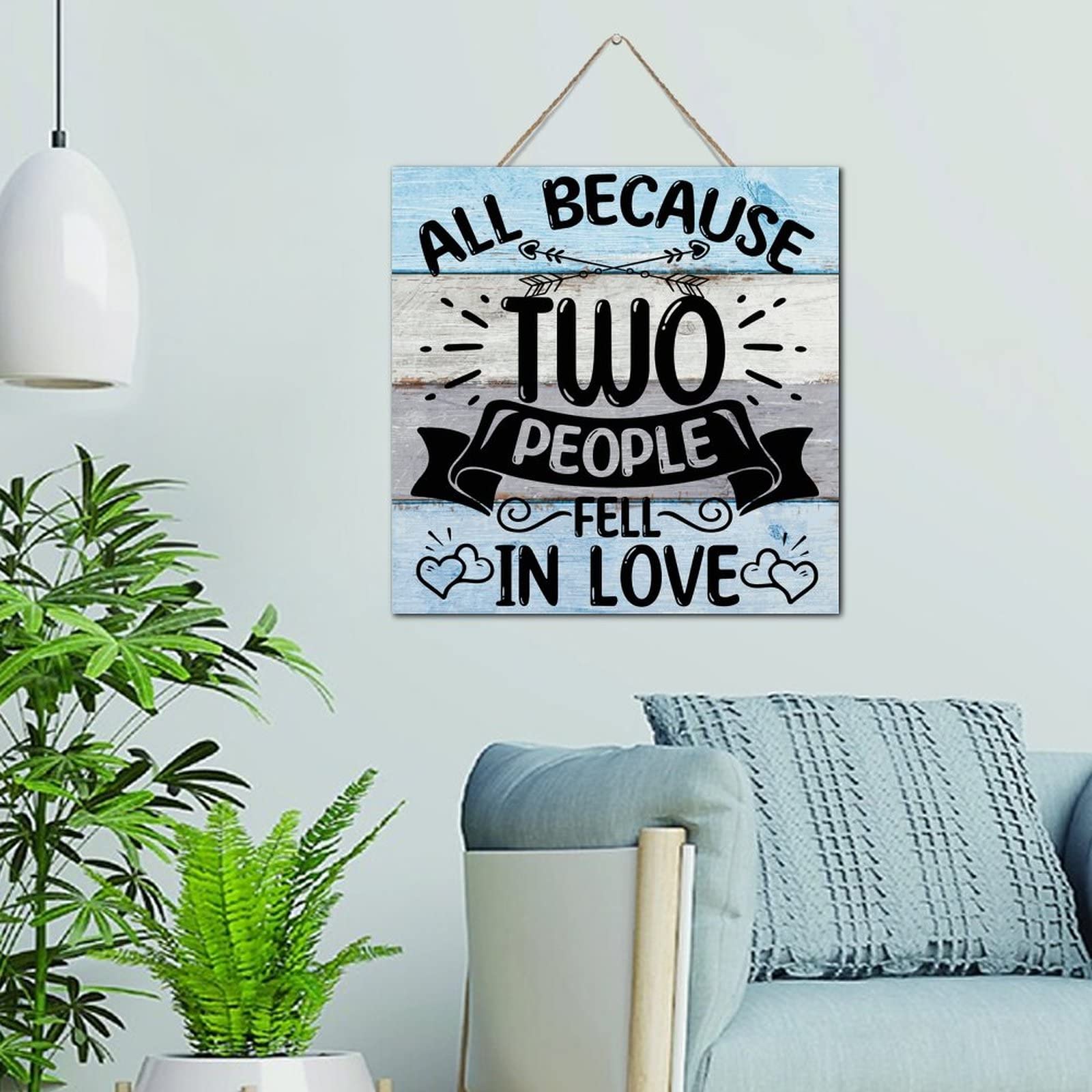 Panneau en bois de qualite artisanale avec inscription durable decoration interieure chic