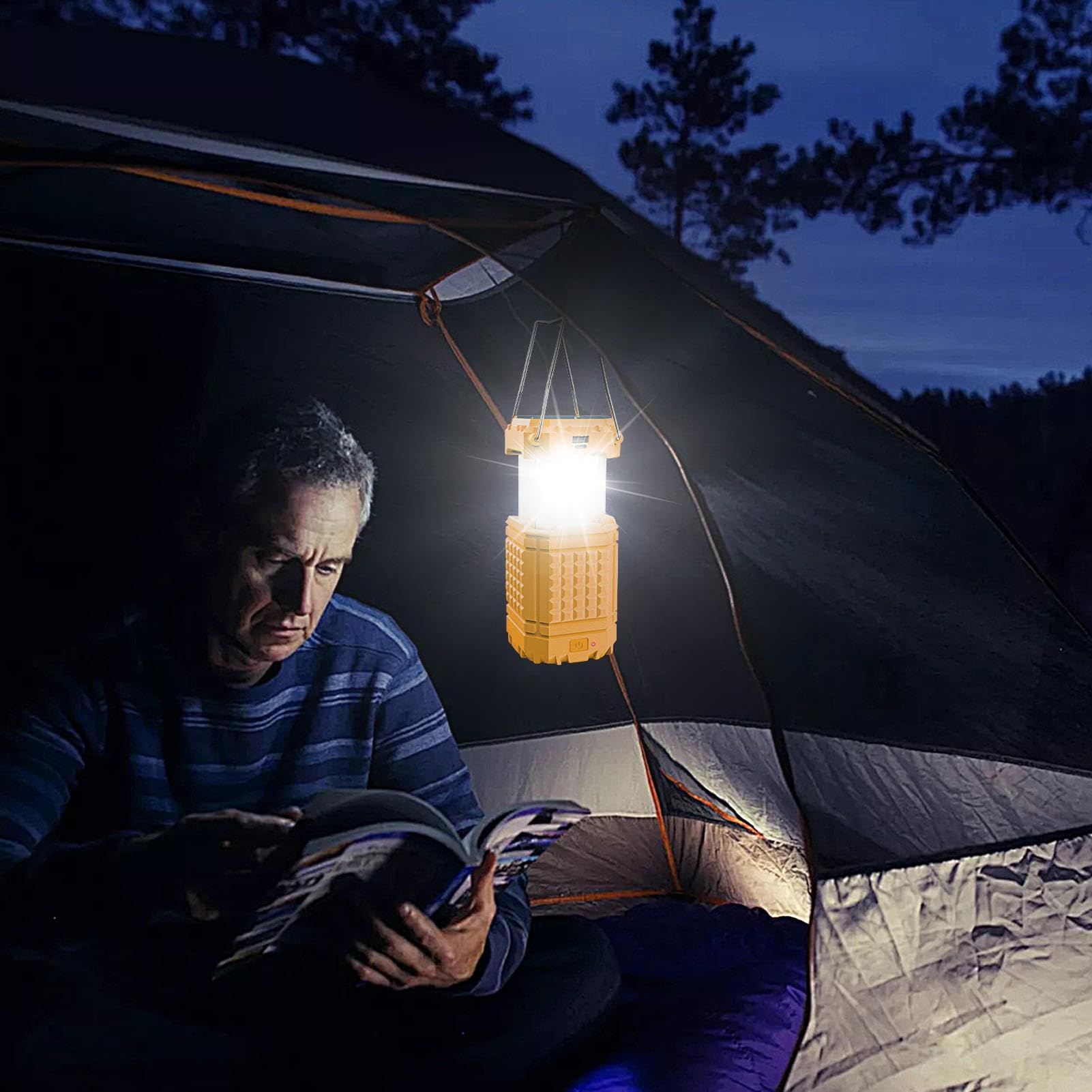 Lampada da campeggio solare | Torcia pieghevole LED per tenda solare USB,per riparazione auto, arrampicata, giardino, cortile, cortile, back-cortile, escursionismo, pesca