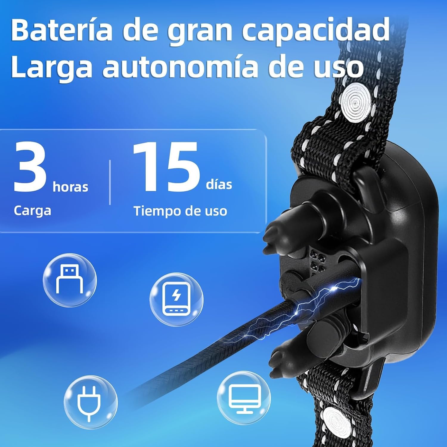 Collare Antiabbaio per Cani Piccoli Medi Grandi, Collare Addestramento Intelligente con 5 Modalità e Sensibilità Regolabile, Display LED, Batteria USB Ricaricabile, IP67 Impermeabile