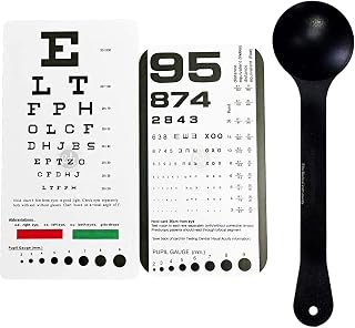 EMI OCC-SR Professional Pocket Eye Examination Set: Occluder, Rosenbaum, and Snellen Pocket Eye Charts - Comprehensive Vision Assessment Tools - for Eye Exams at a 6 Foot Distance