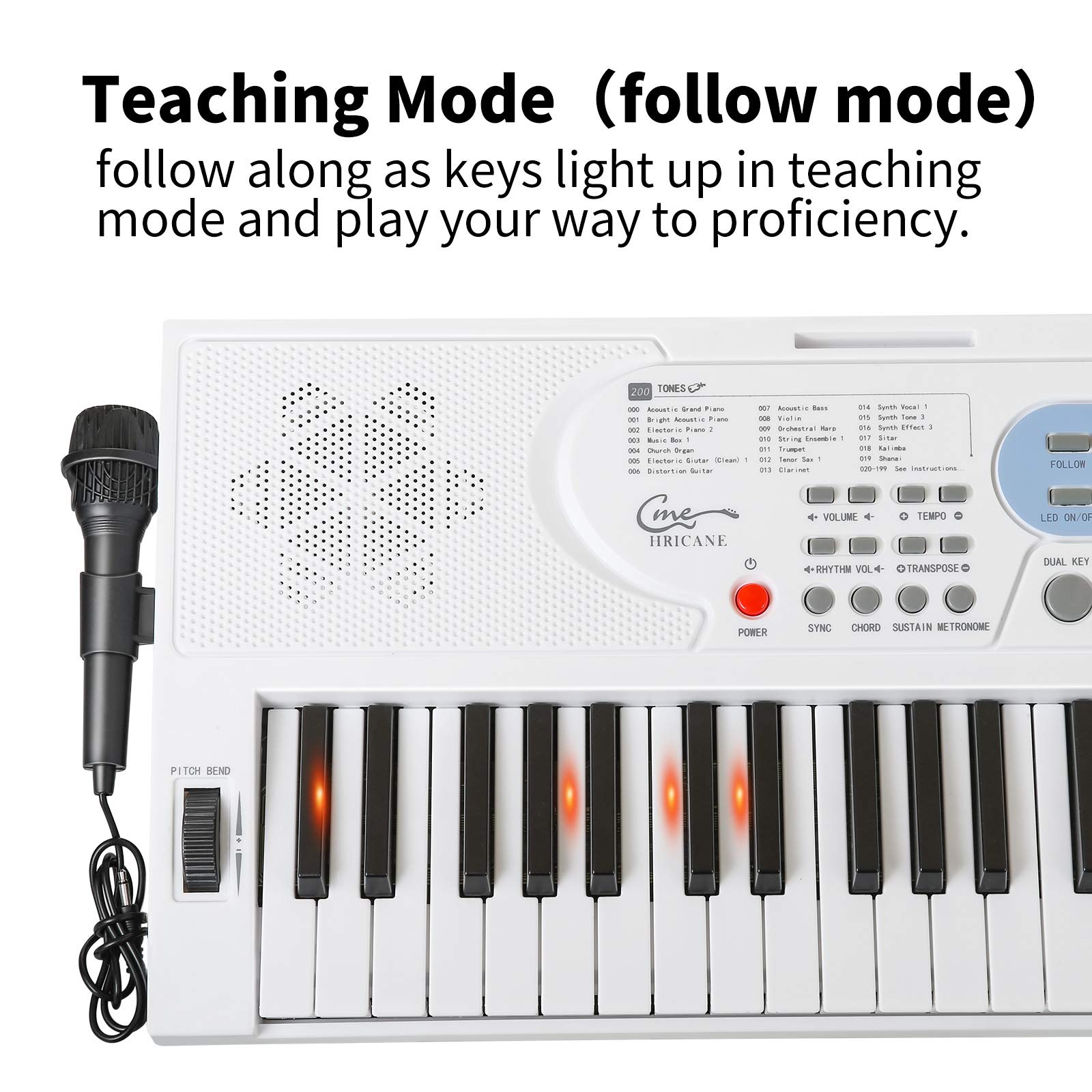 Hricane Keyboard Piano Lighted Keys For Beginner Adults