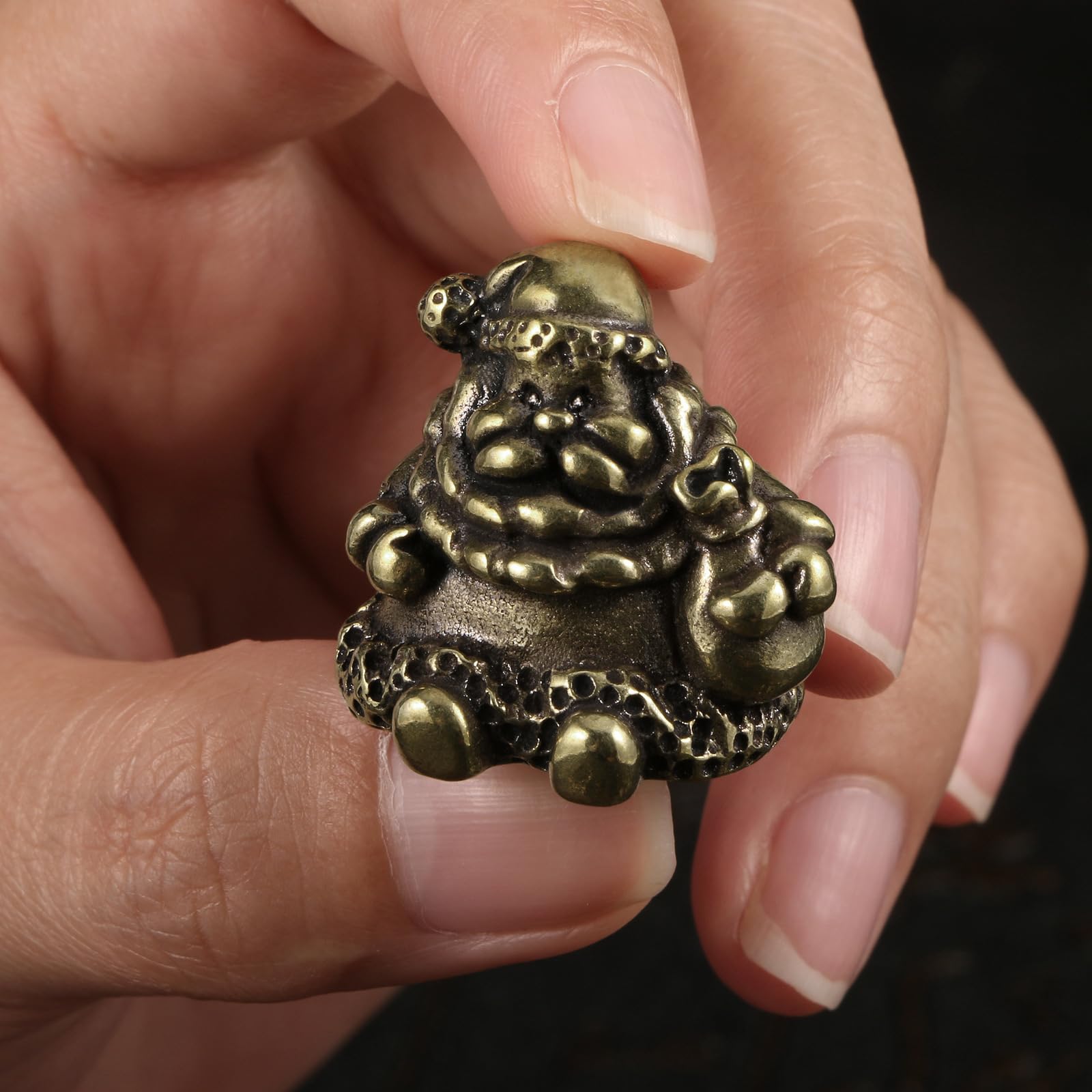 YANGPZFC Small Copper Brass Ornament Brass Statue For Desk Decor, Handcrafted Vintage Sculpture, 2