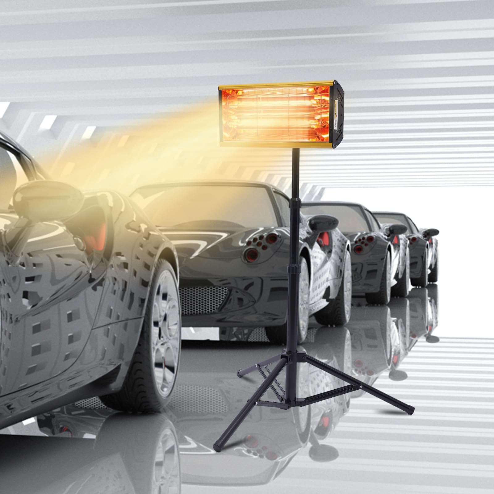 Ficwzw Infrared Paint Curing Lamp, Paint Drying Lamp, Paint Heating Light, 2000W Shortwave Infrared Paint Baking Lamp Paint Dryer with Bracket, for Car Body Repair Paint Curing Systems Paint Dryer