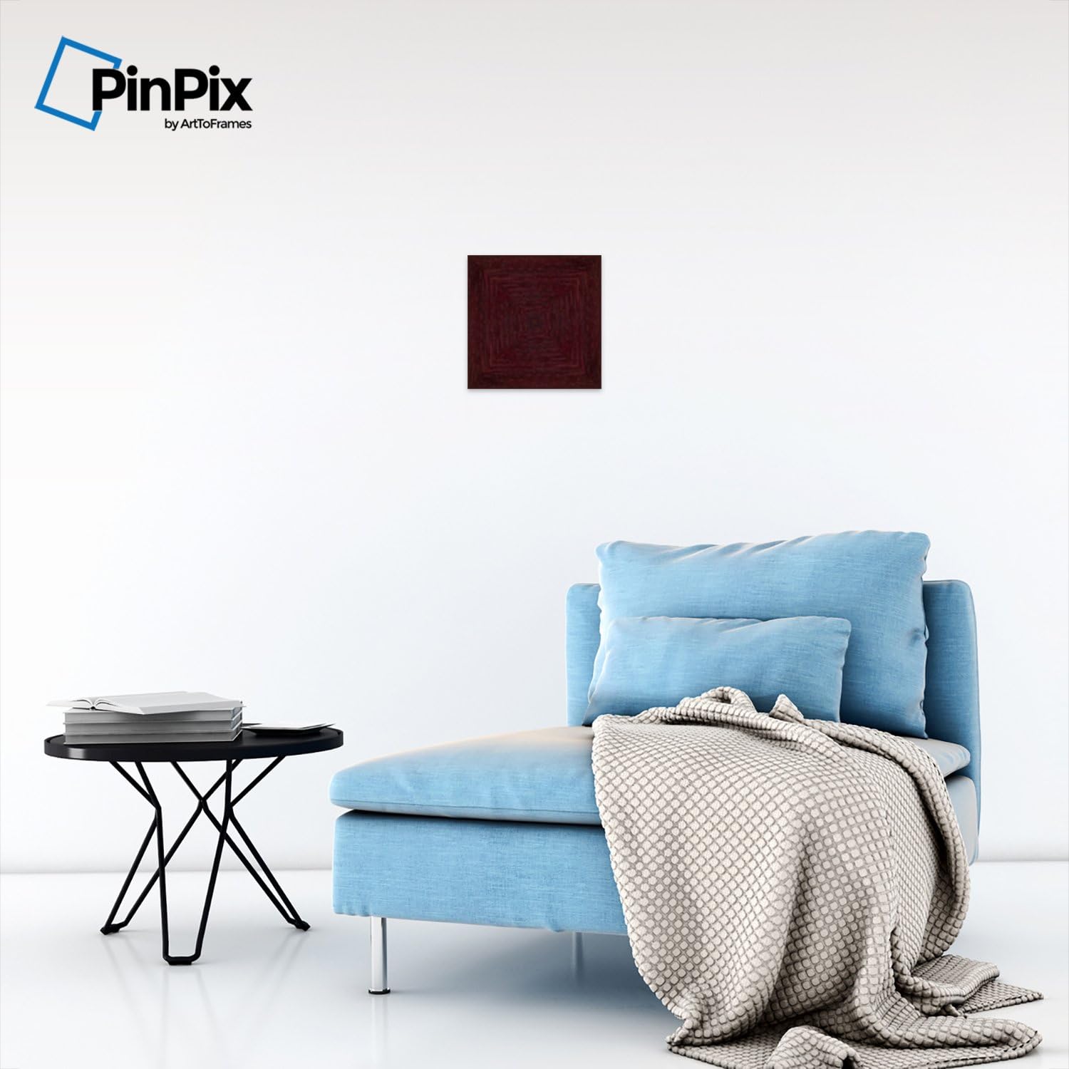 PinPix Custom Printed pin Cork Bulletin Board Made from Canvas, Corlored Pencil Tipping Point 12 x 18 Inches (Completed Size) and Framed in Classic Mahogany Frame (PinPix-4)