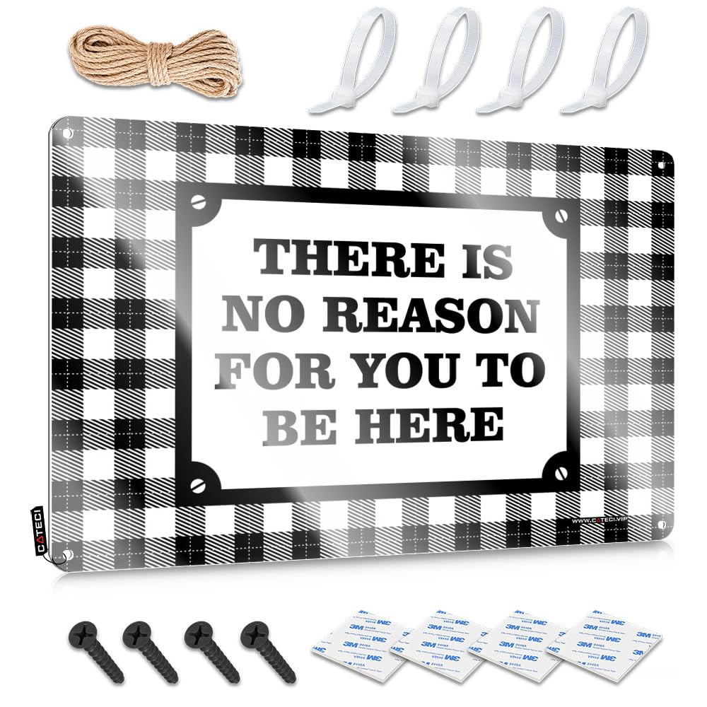 Mwfkkaddb Men's Colour Bedroom Door Decor There Is No Reason For You To Be Here Tin Sign Bar Signs For Man Cave Bar Funny Signs(30X40cm)