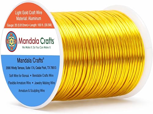 Vista 45 de Mandala Crafts - Alambre de aluminio anodizado de calibre 10 para manualidades de joyería - 32 pies de alambre flexible de cobre coloreado - Doble