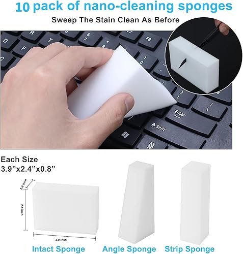 Miniatura 2 de Esponja mágica de 2 x densidad, esponja multifuncional para limpieza del hogar para muebles, esponjas de limpieza de melamina extra gruesas y