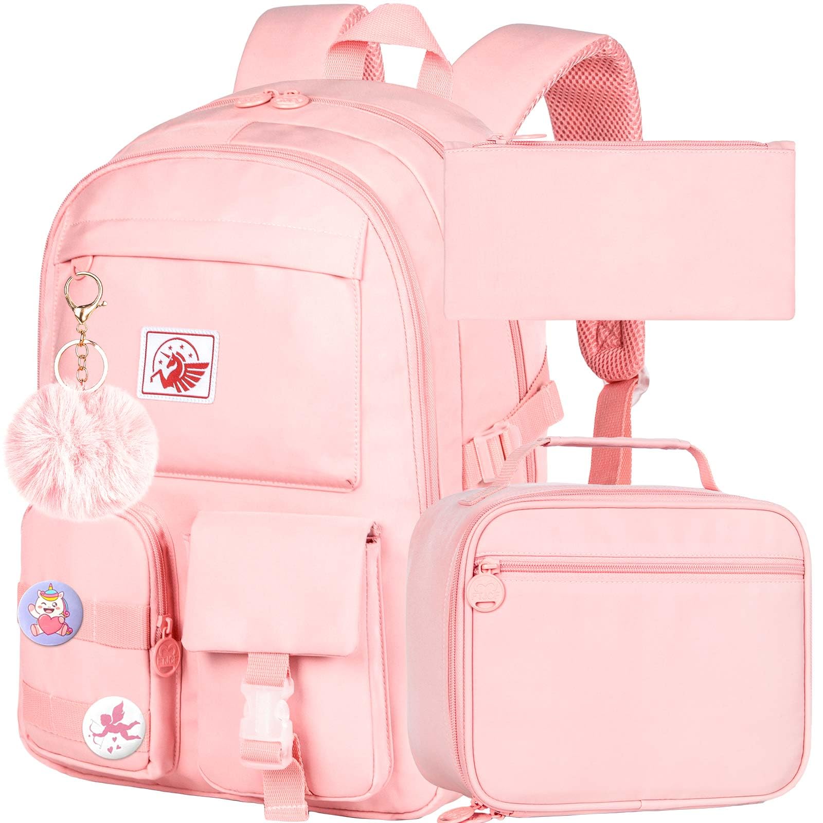 KLFVB Backpack for Girls 15 6 Inch Cute Aesthetic Bookbag Anti Theft Water Resistant College School Bag for