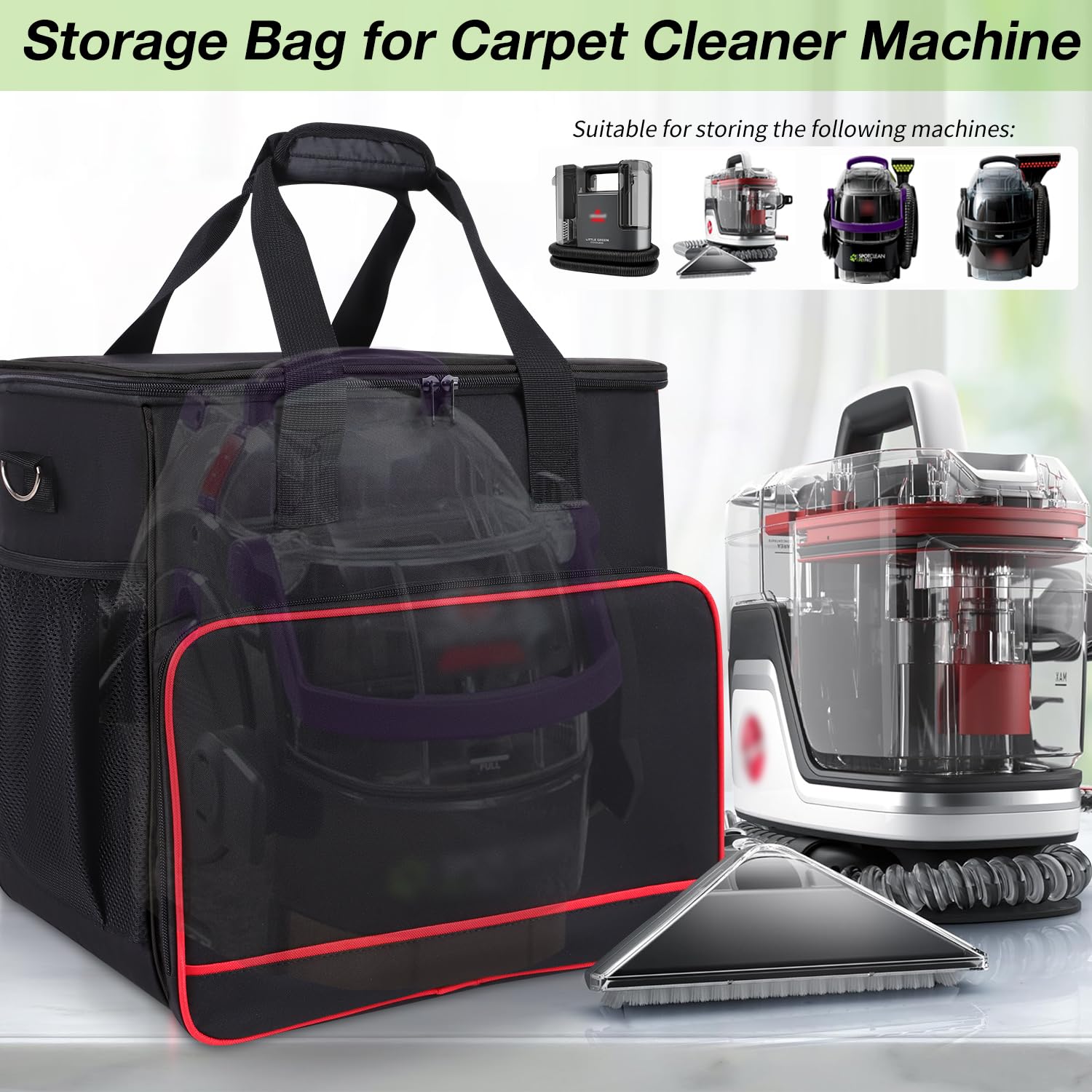 Sac de rangement compatible avec la machine à nettoyer les tapis Bissell, sac de transport pour nettoyeur à vapeur portable Bissell, sac de rangement uniquement