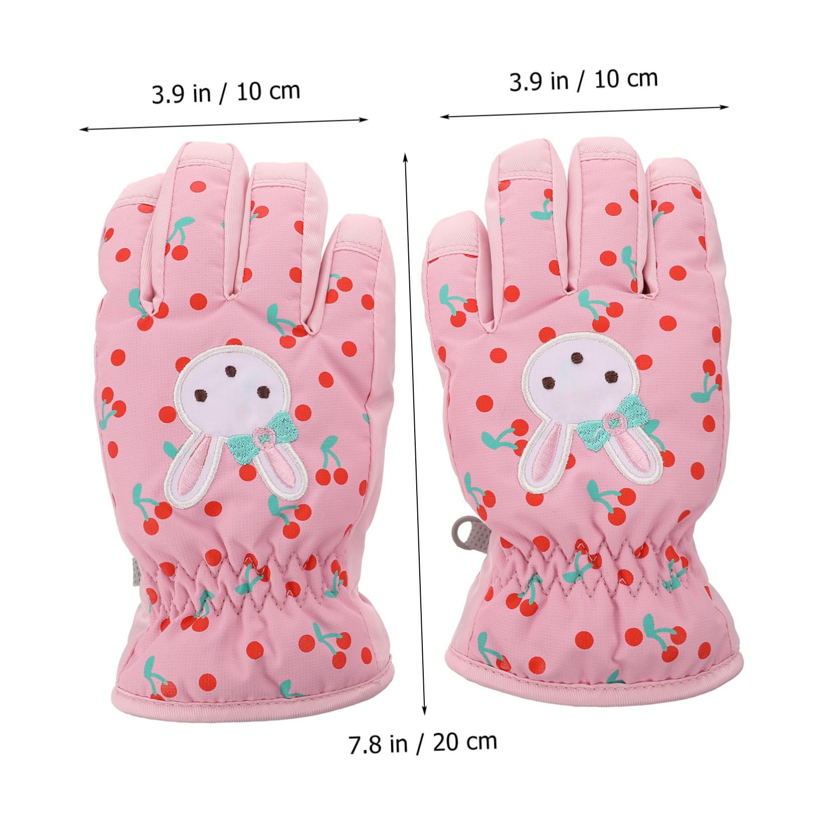 PACKOVE 3paare wasserdichte Und Winddichte Skihandschuhe Für Mädchen Warme Elastische Winterhandschuhe Mit Manschetten Und Rutschfester Handfläche Für Und Outdoor-aktivitäten Rosa