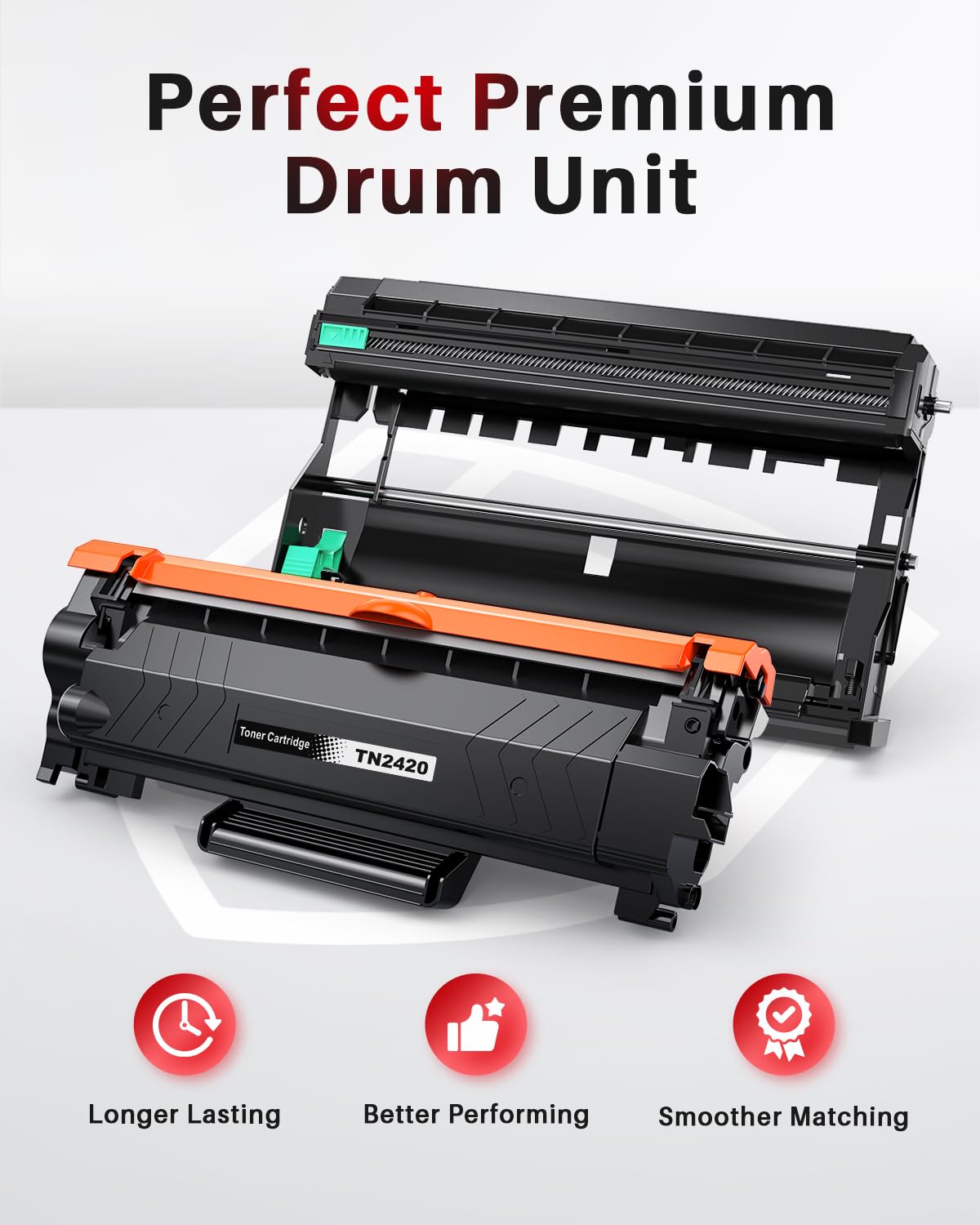 TN2420 Toner et DR2400 Tambour remplace Brother TN2420 TN2410 & DR2400 pour Brother HL-L2350DW HL-L2370DN HL-L2375DW HL-L2310D MFC-L2710DW (TN2420+DR2400)