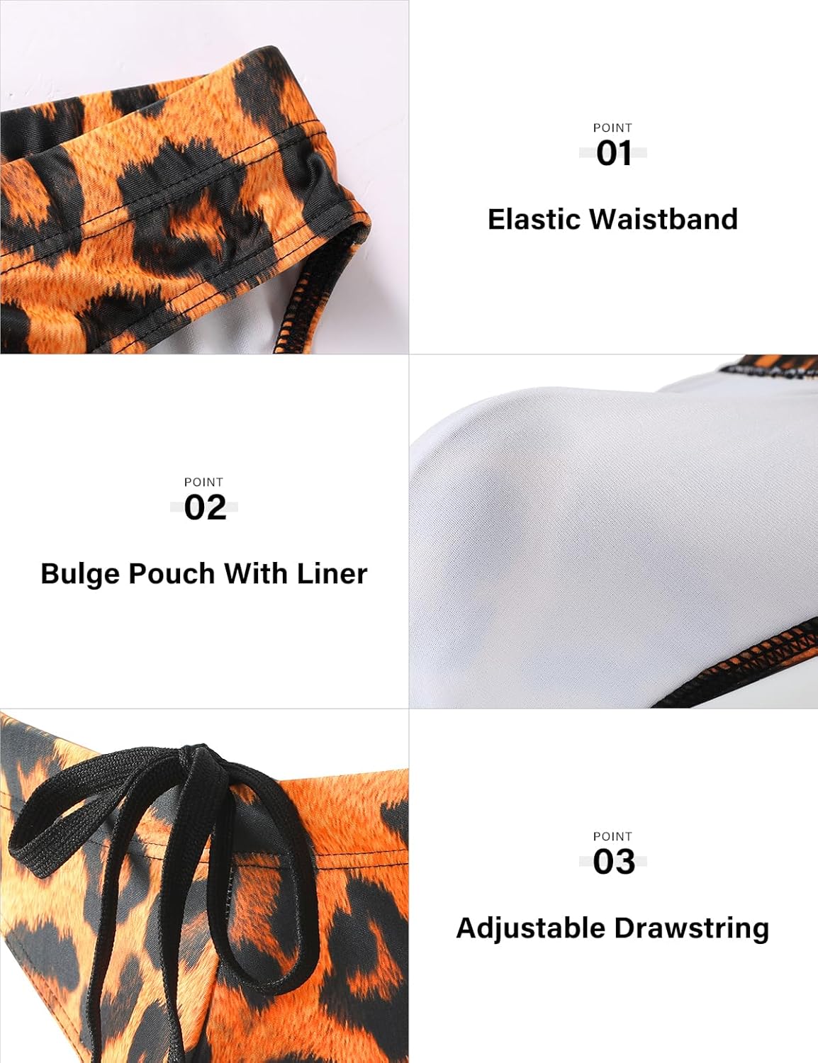 Arjen Kroos Mens Swim Briefs Sexy Bathing Bikini Printed Quick Dry Swimsuit with Drawstring for Men - Image 6