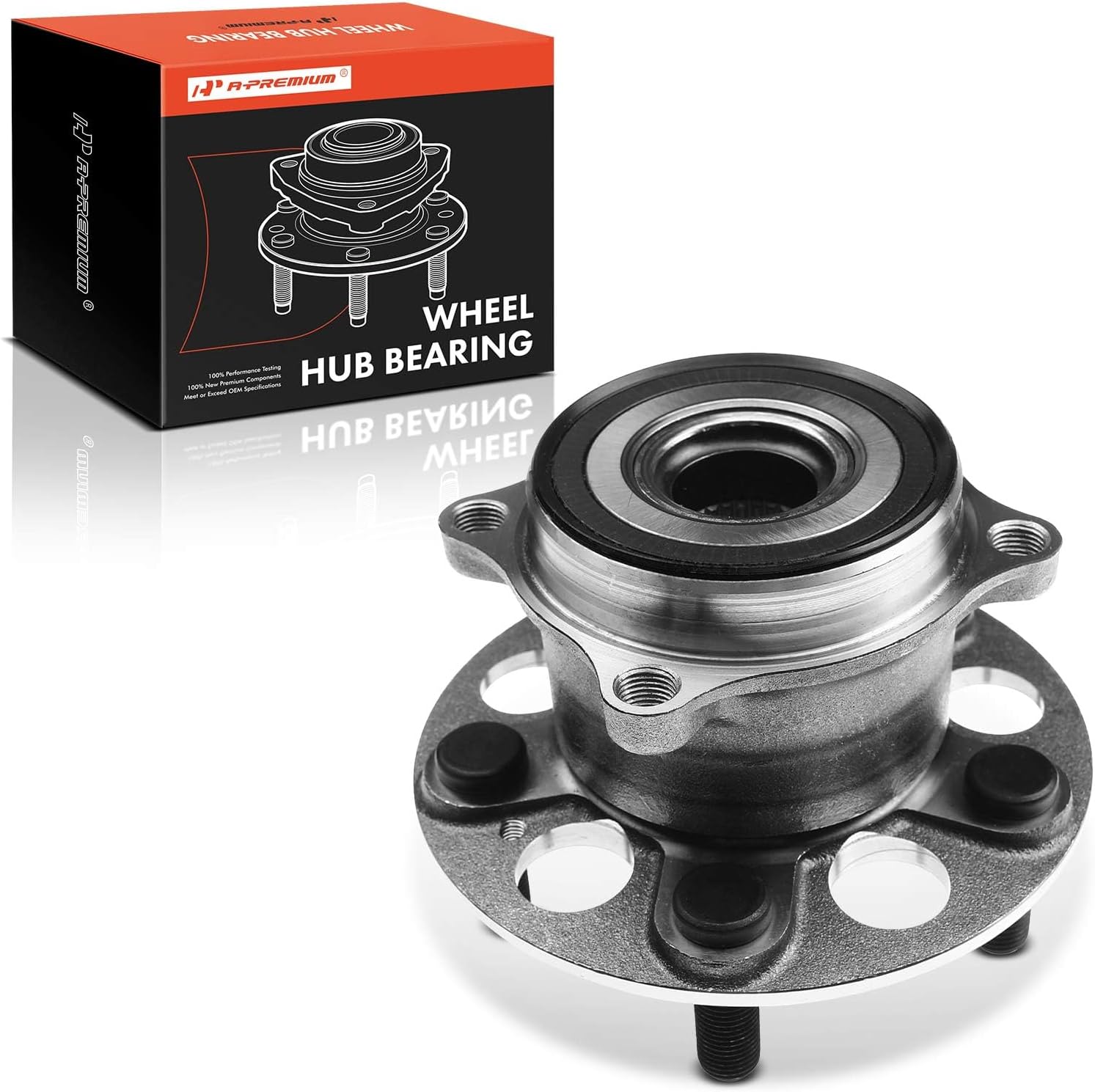 A-Premium Rear Wheel Bearing and Hub Assembly with 5-Lug Compatible with Honda Pilot 2016-2022, Passport 2019-2023, Acura MDX 2017-2020