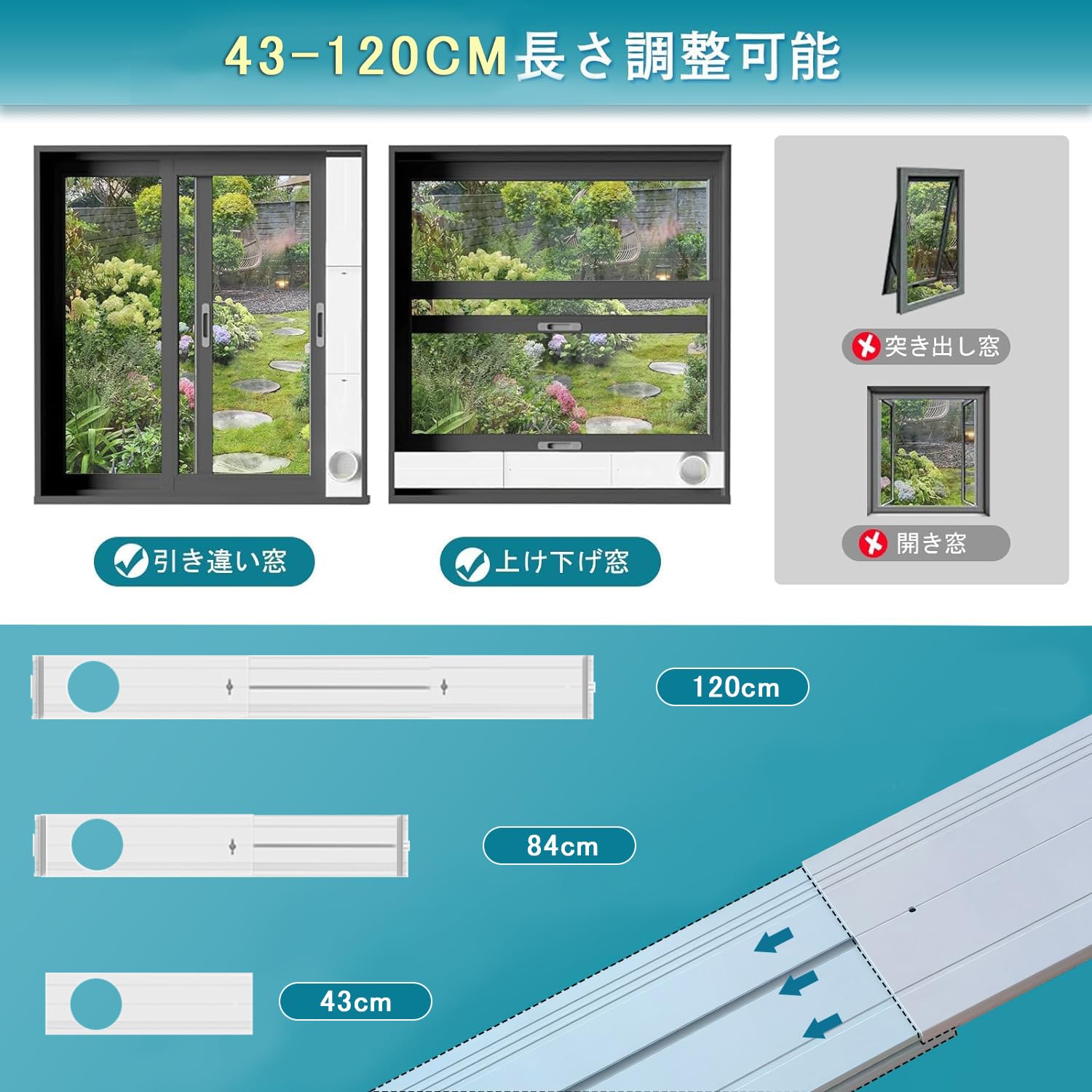 Amazon.co.jp: 窓用ダクトパネル テラス窓用パネル 2026年発売 最新型