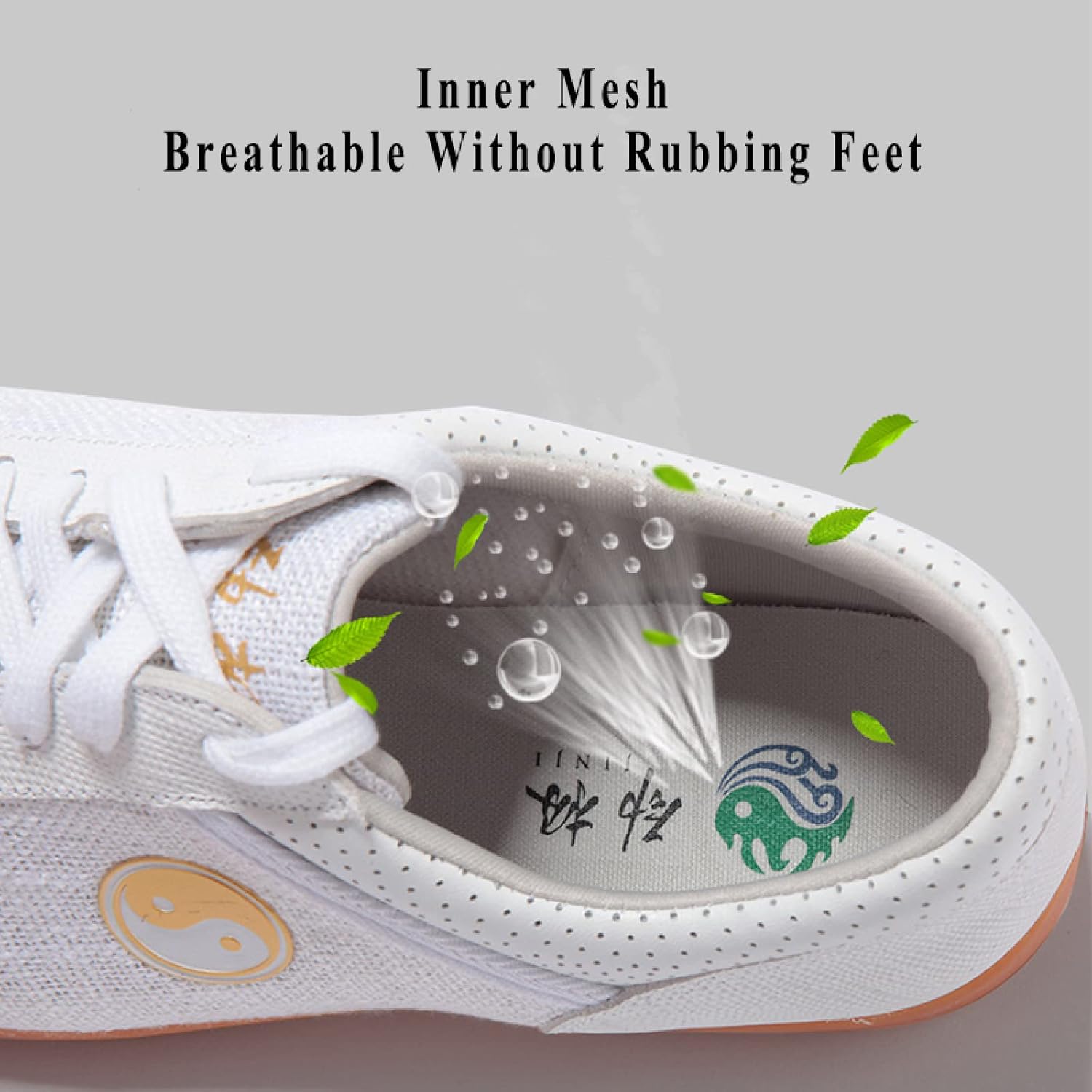 Tai Chi Shoes Breathable Martial Arts Shoes Beef Tendon Sole Middle Aged and Elderly Shoes Practice Shoes,Blue-46