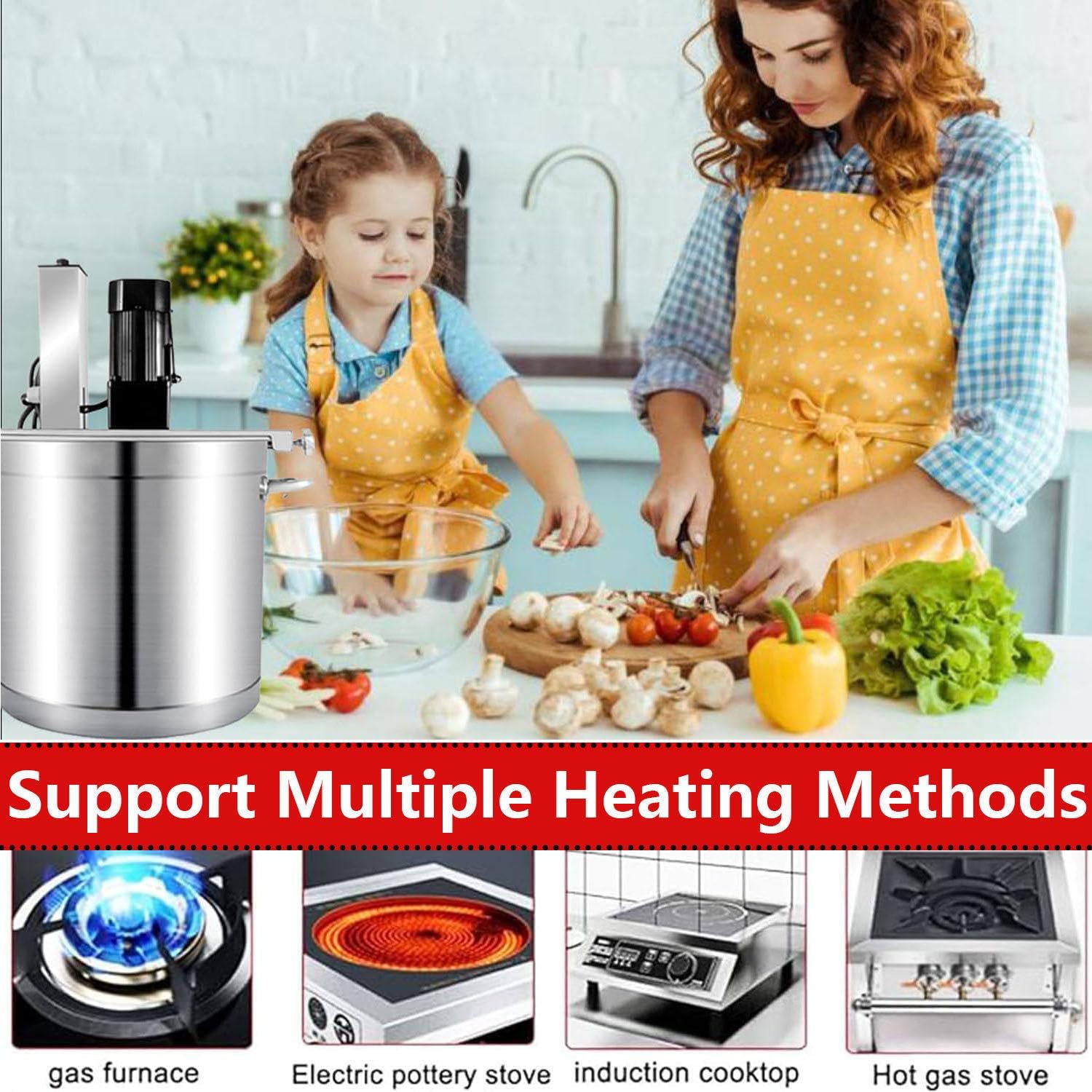 Electric Mixer Machine Commercial,Mixer Machine for Jam Sauce, 20l,25l,40lautomatic Pot Stirrer Mixer,Chocolate Paste Heat Mixing,for Cooking Agitator 20L
