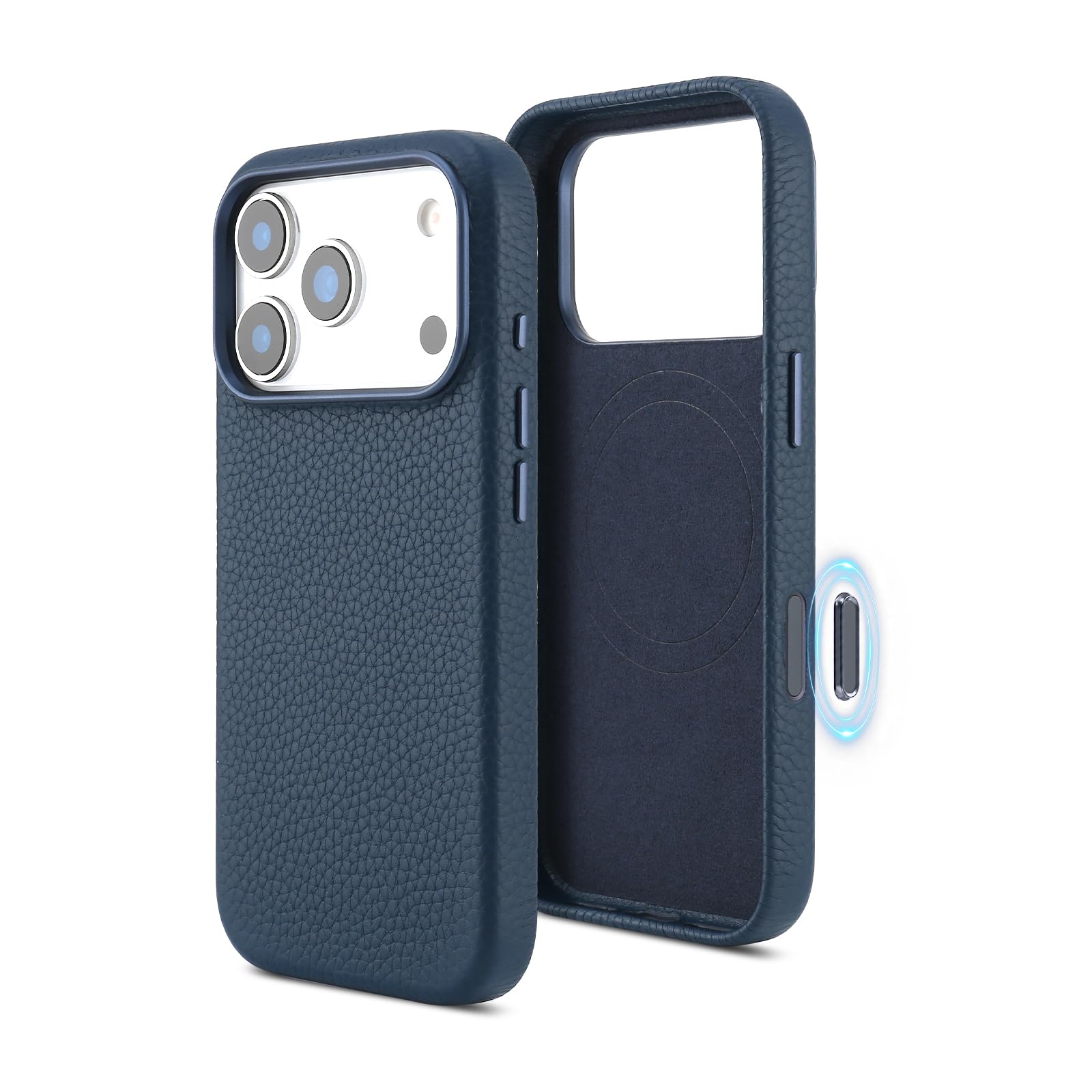 Genuine Pebbled Leather Case for iPhone 18 Pro Max / 17 Pro Max, 6.9 inch – Compatible wi…