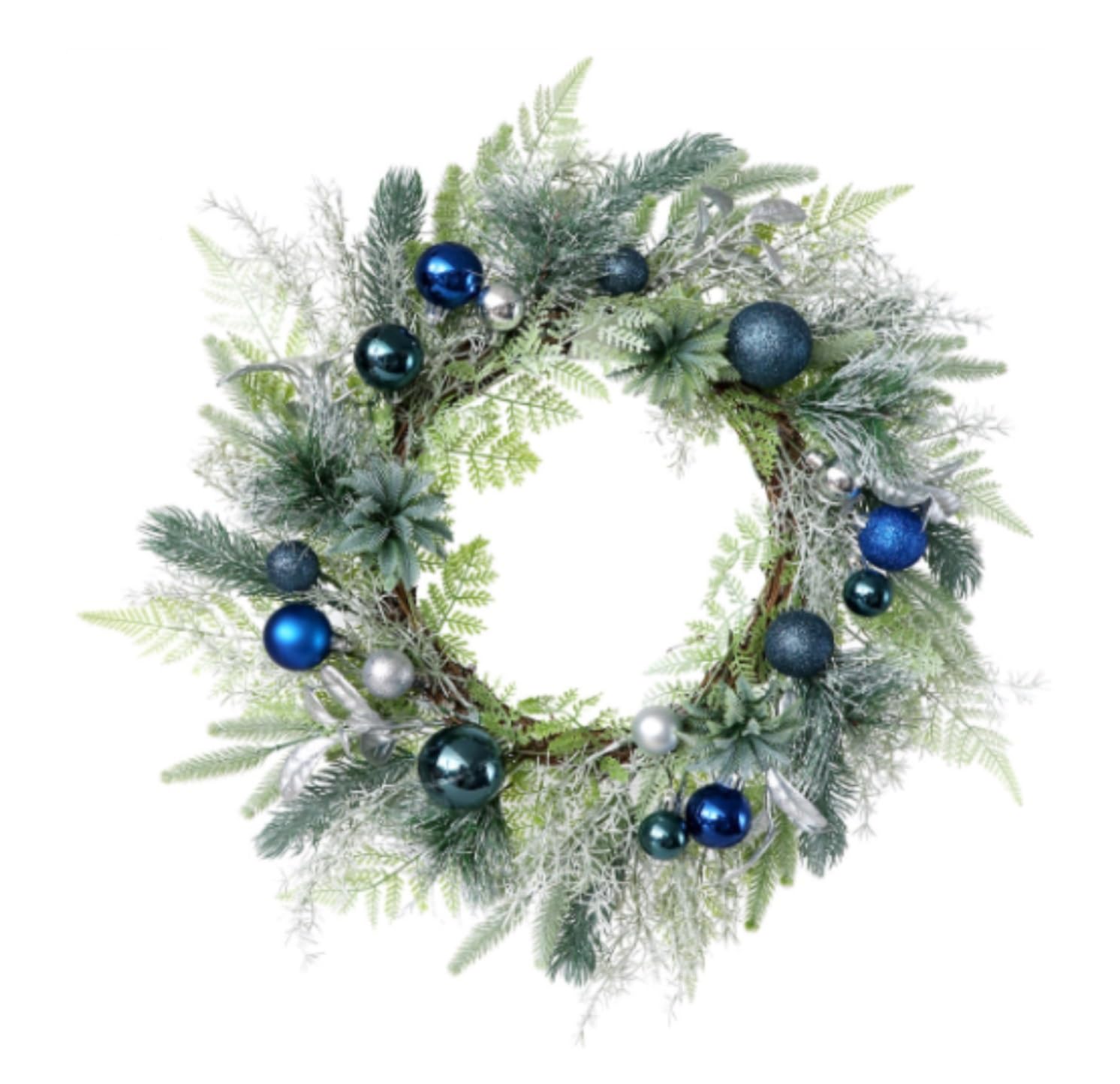 Wieniec ścienny na okno Wieńce Świąteczne Na Drzwi Wejściowe Sztuczny Wianek Świąteczny W Kształcie Bombki Na Ścianę Domu Windows Wakacje Xmas Boże Narodzenie
