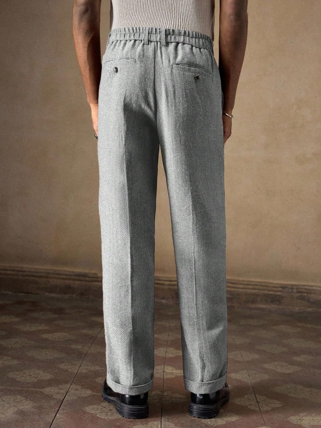 Lymio Pantaloni da uomo || Pantaloni casual da uomo || Pantaloni stile tinta unita || Eleganti patch con pantaloni (TR-51-54)