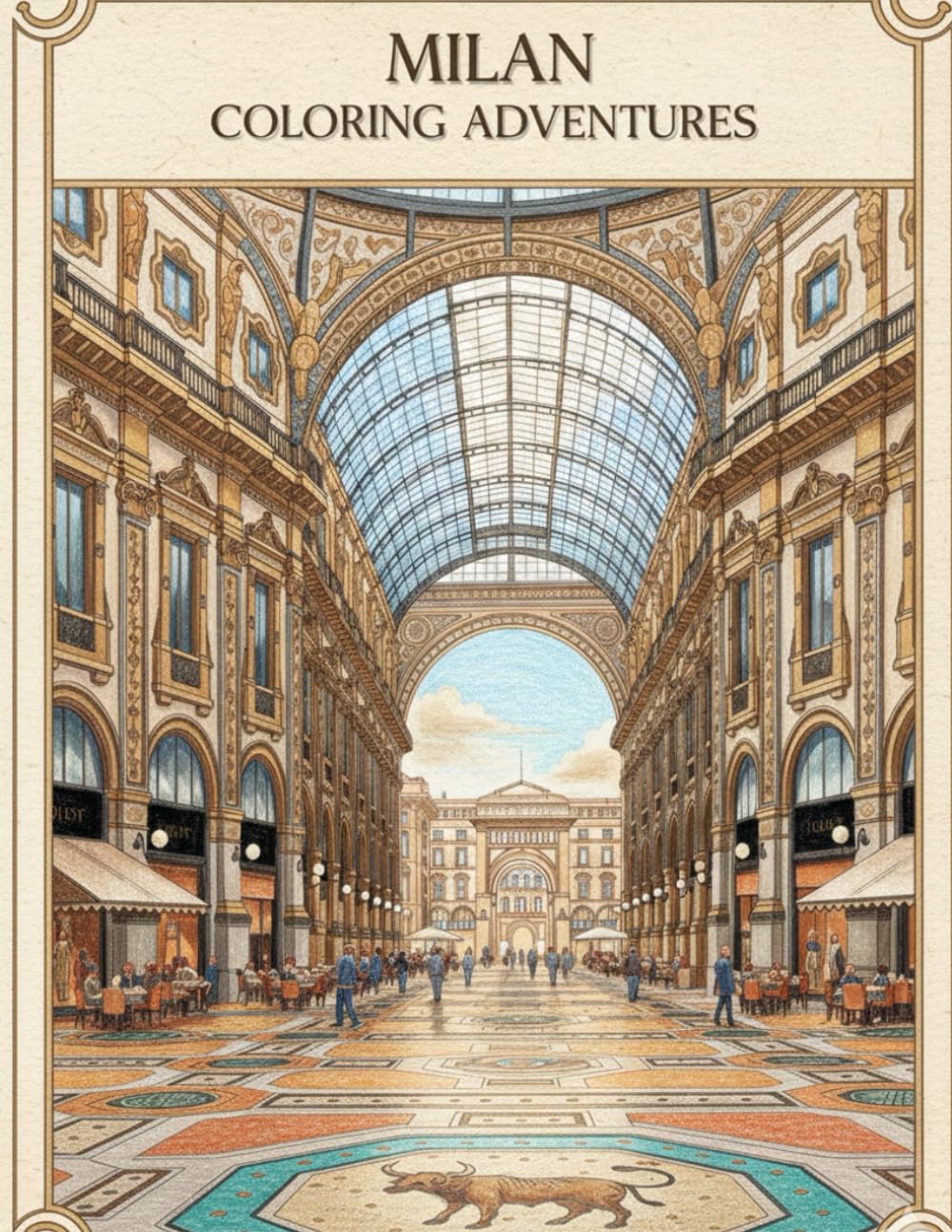 MILAN COLORING ADVENTURES: A Dazzling Milan Coloring Book, For Kids, Teens & Adults, Amazing Fun, Beautiful And Cozy Pictures, Perfect For Comfort ... With Famous Places, Relaxing And Easy