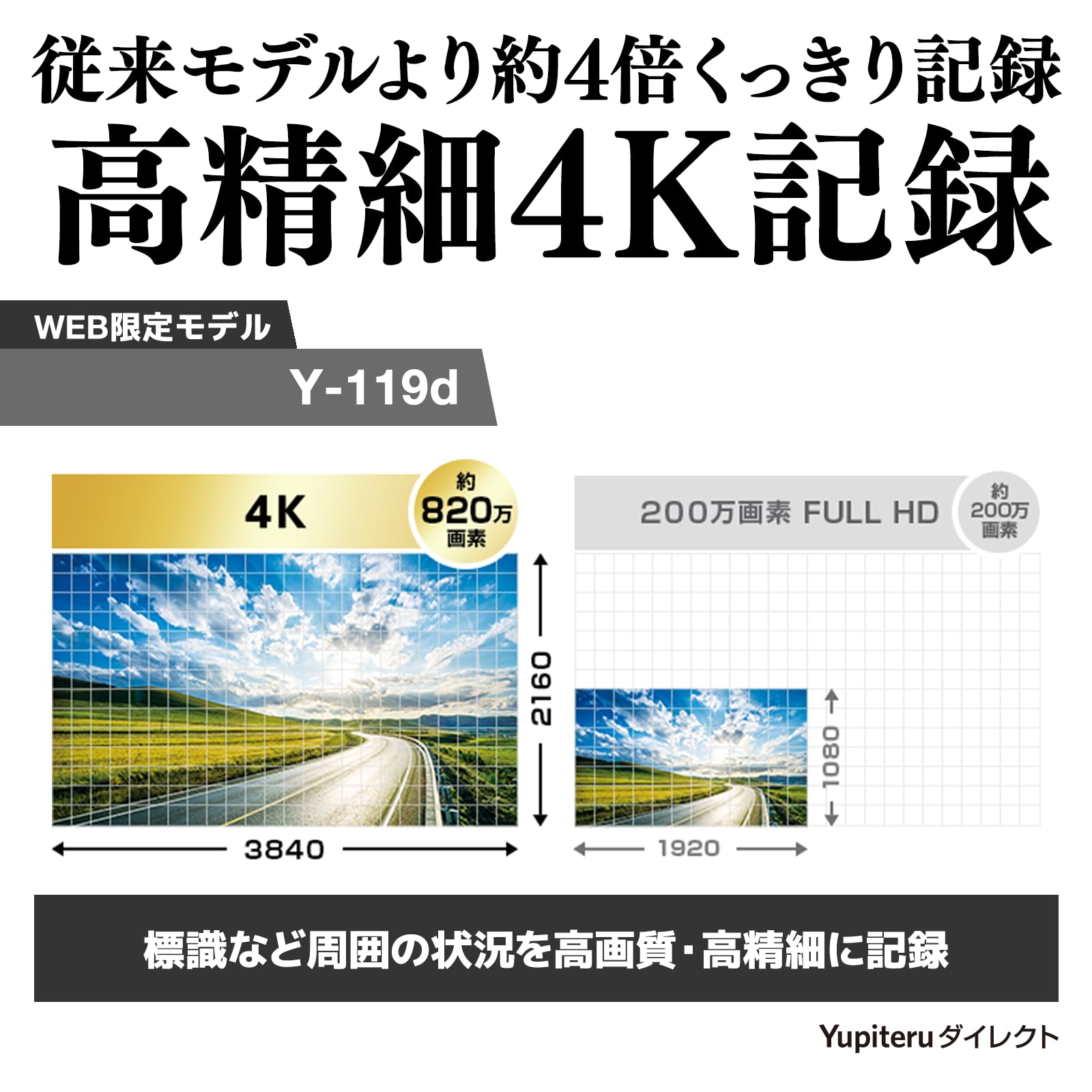 Amazon.co.jp: 【ユピテル Web限定 Y-119d】 前後 2カメラ ドライブ