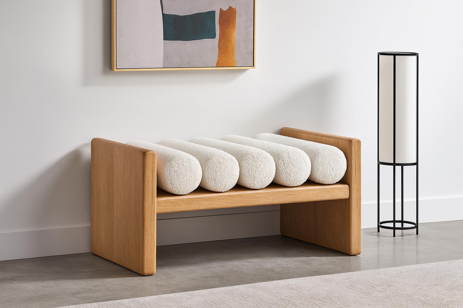 Amazon.com: Meridian Furniture Waverly Cream Bench : Home & Kitchen