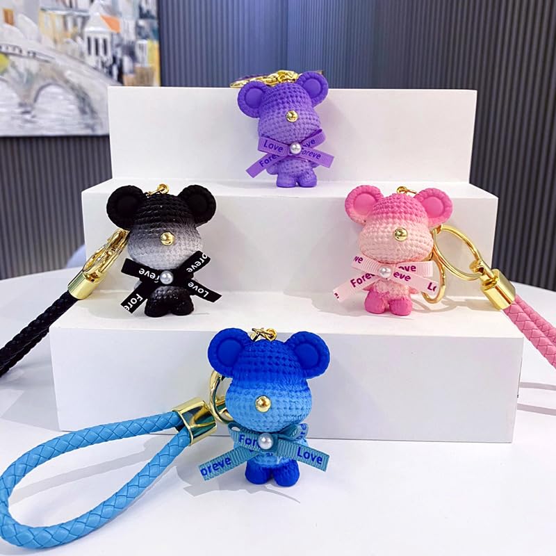 Miniatura 6 de BEXOA Lindo llavero Kawaii Anime Llaveros Accesorios, Kawaii Little Bear Bolso Charm Car Cartoon Llavero para niñas y mujeres