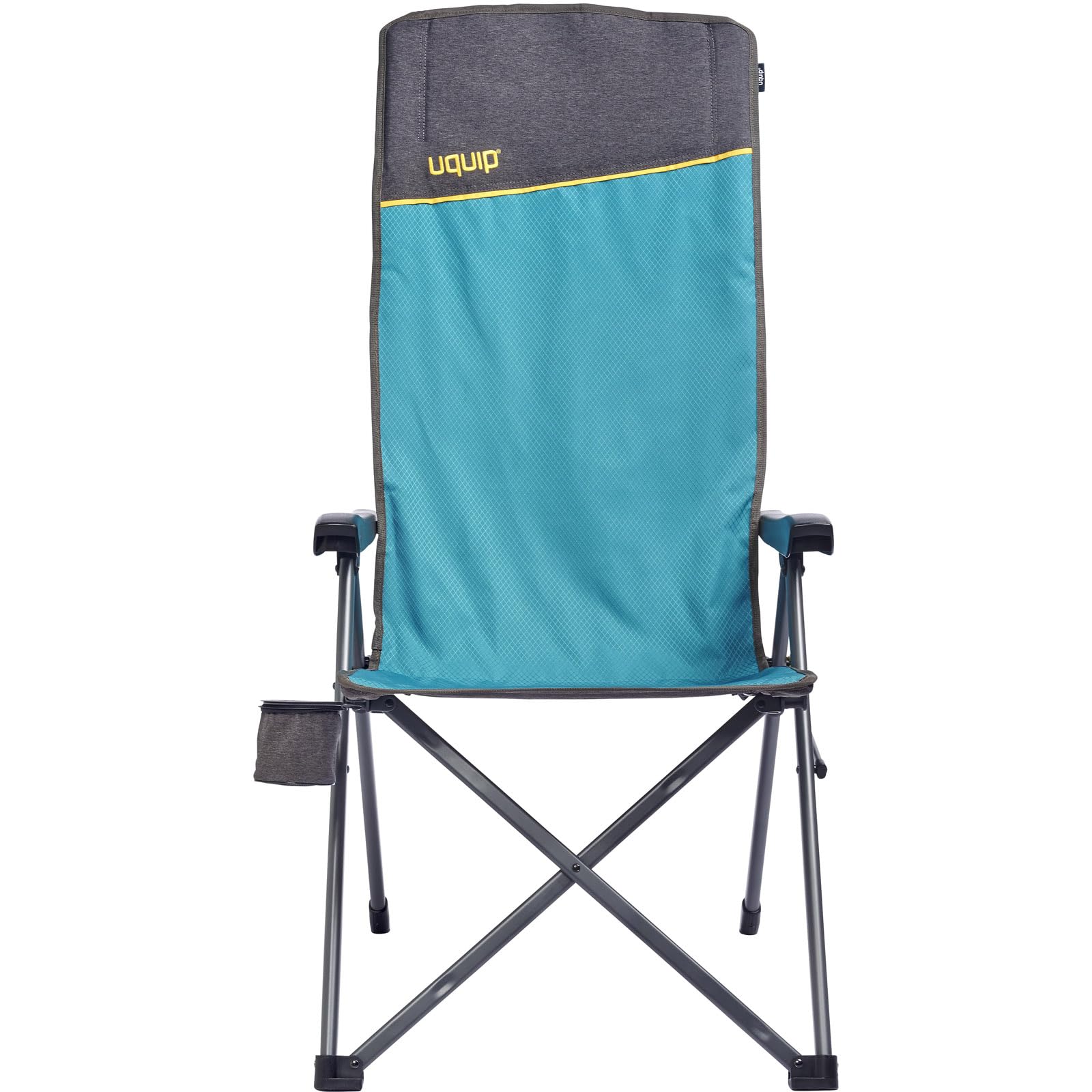 Uquip Chaise de Camping Justy XL Petrol I Chaise Pliante jusqu'à 120 kg I Structure en Acier et Polyester I Idéale pour Le Camping, la Plage, la pêche, Le Jardin et Les Festivals