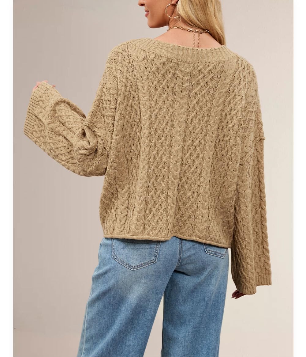 Générique Gilet en Maille Torsadée pour Femme Manches Longues et Épaules Tombantes Coupe Ample Style Traditionnel Respirant et Confortable Idéal pour L'Oktoberfest et Les Événements Traditionnels